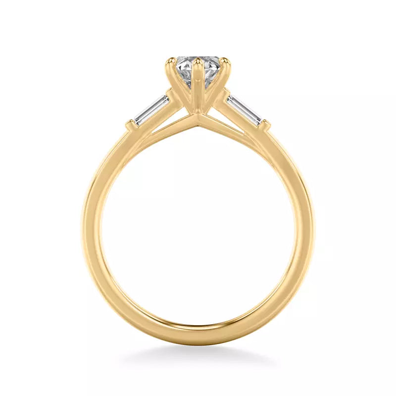 Classic 3-Stone Engagement Marquise Ring