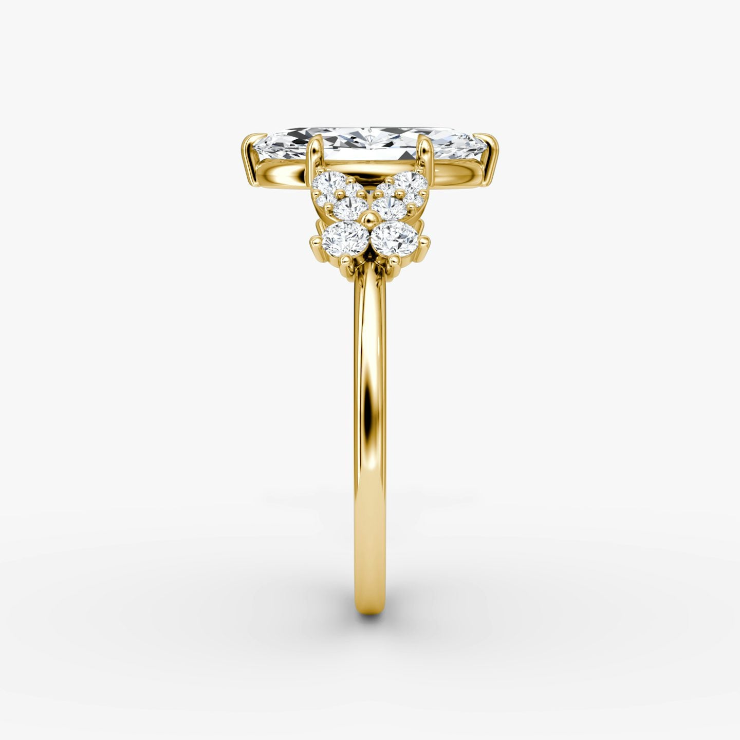 The Signature Floral Marquise Gold Engagement Ring