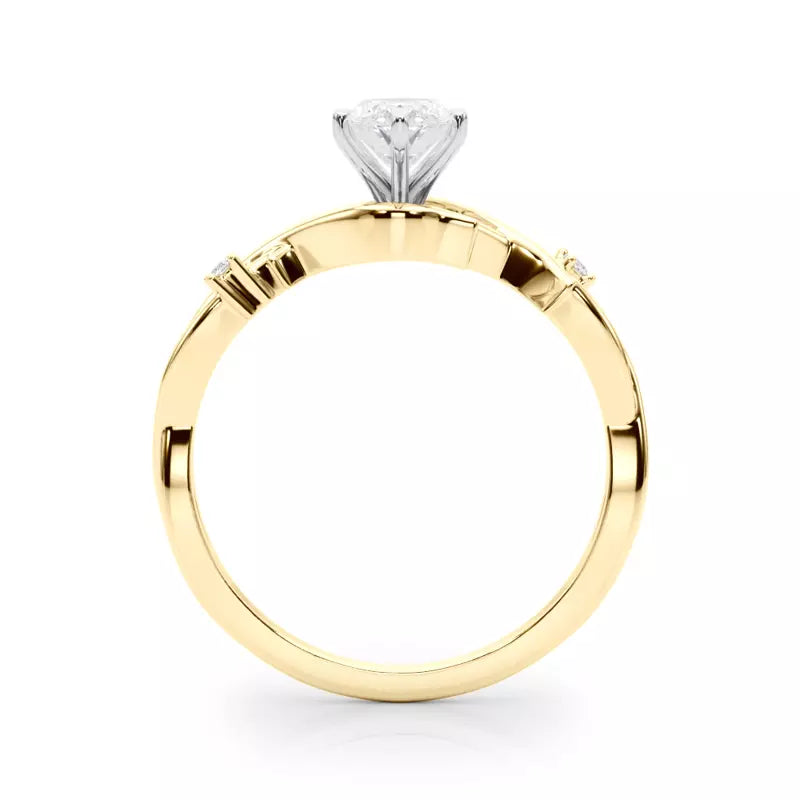 Nature Inspired Marquise Engagement Ring