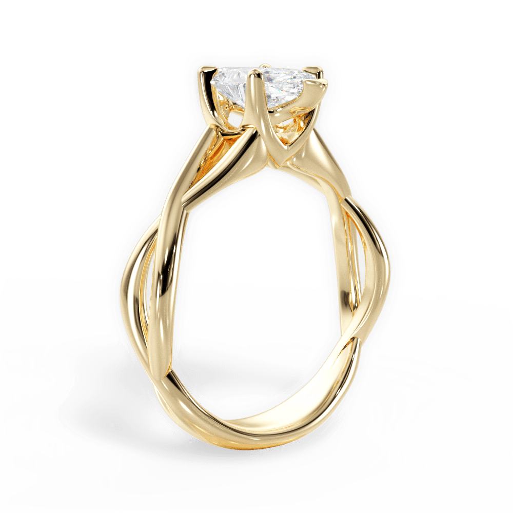Marquise Cut Open-Twist Solitaire Engagement Ring