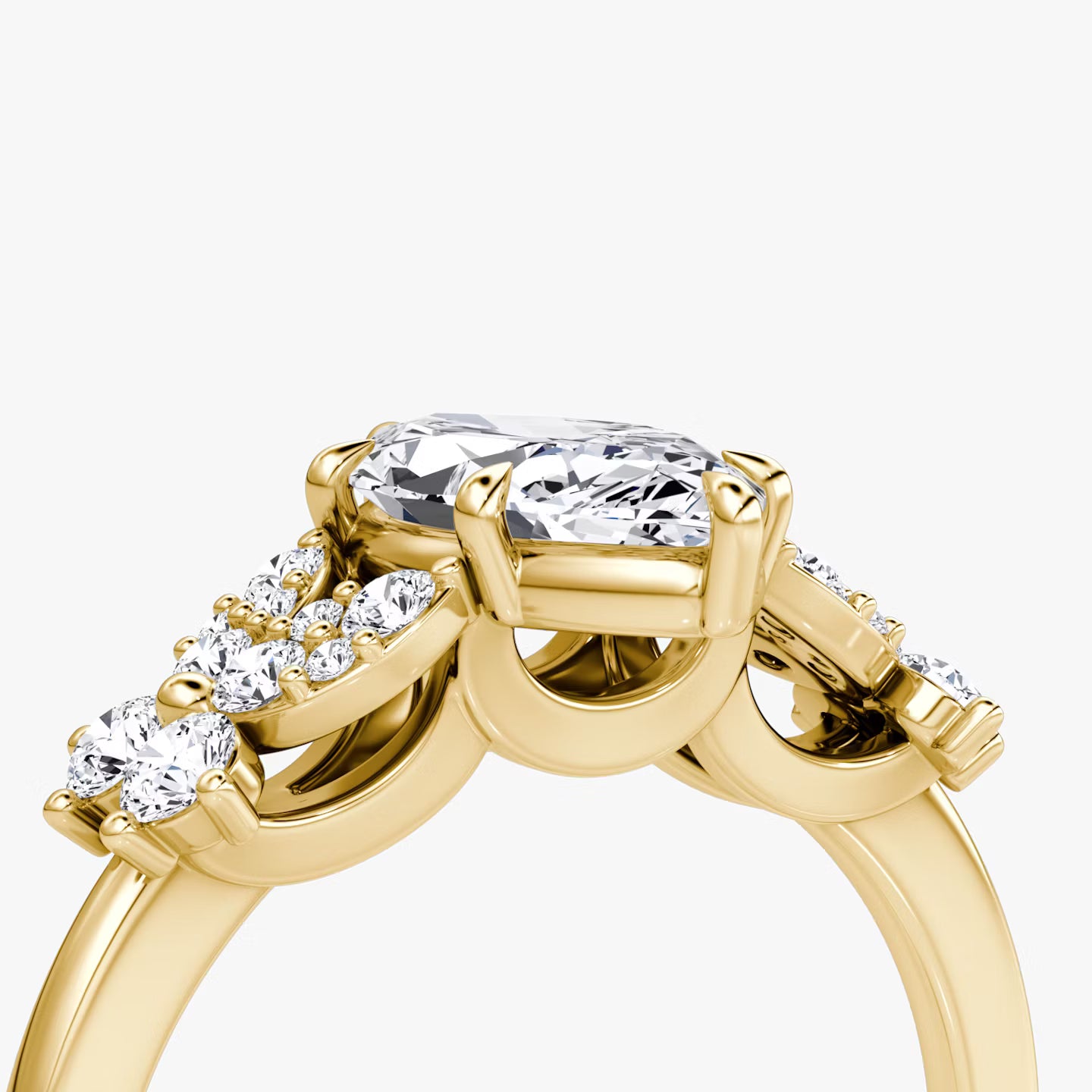 The Signature Floral Marquise Gold Engagement Ring