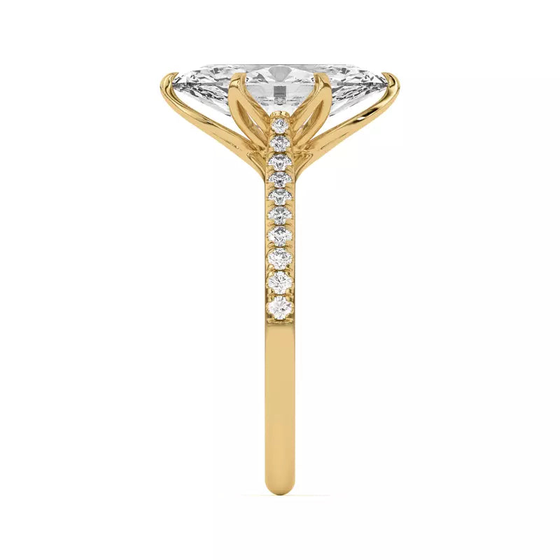 Tulip Inspired 6 Prong Marquise Engagement Ring