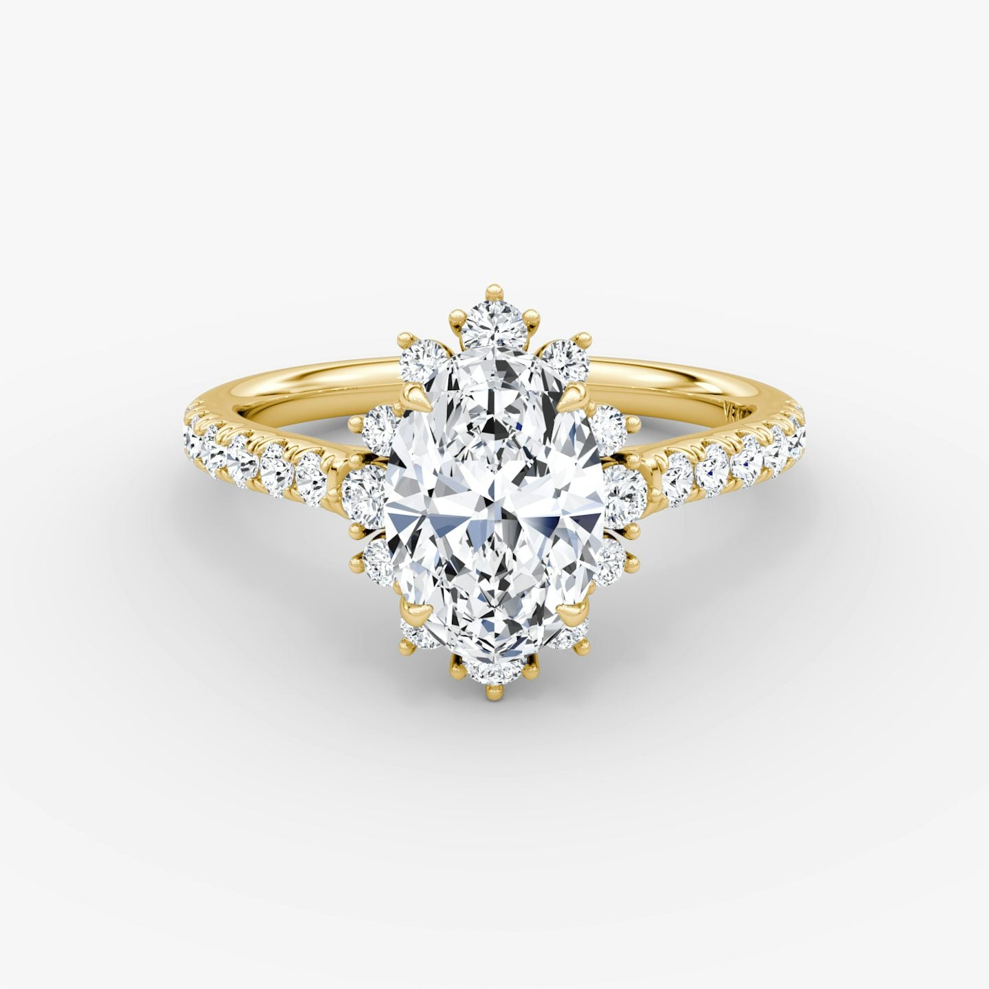 The Aurora Halo Oval Engagement Ring