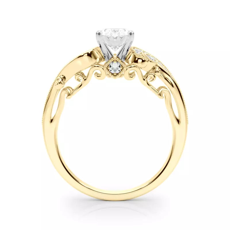 Vintage Inspired Oval Engagement Ring