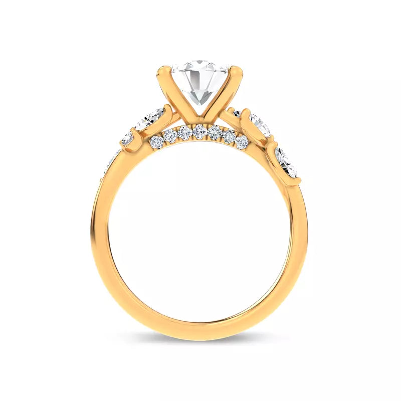 Nature-Inspired Engagement Oval Ring