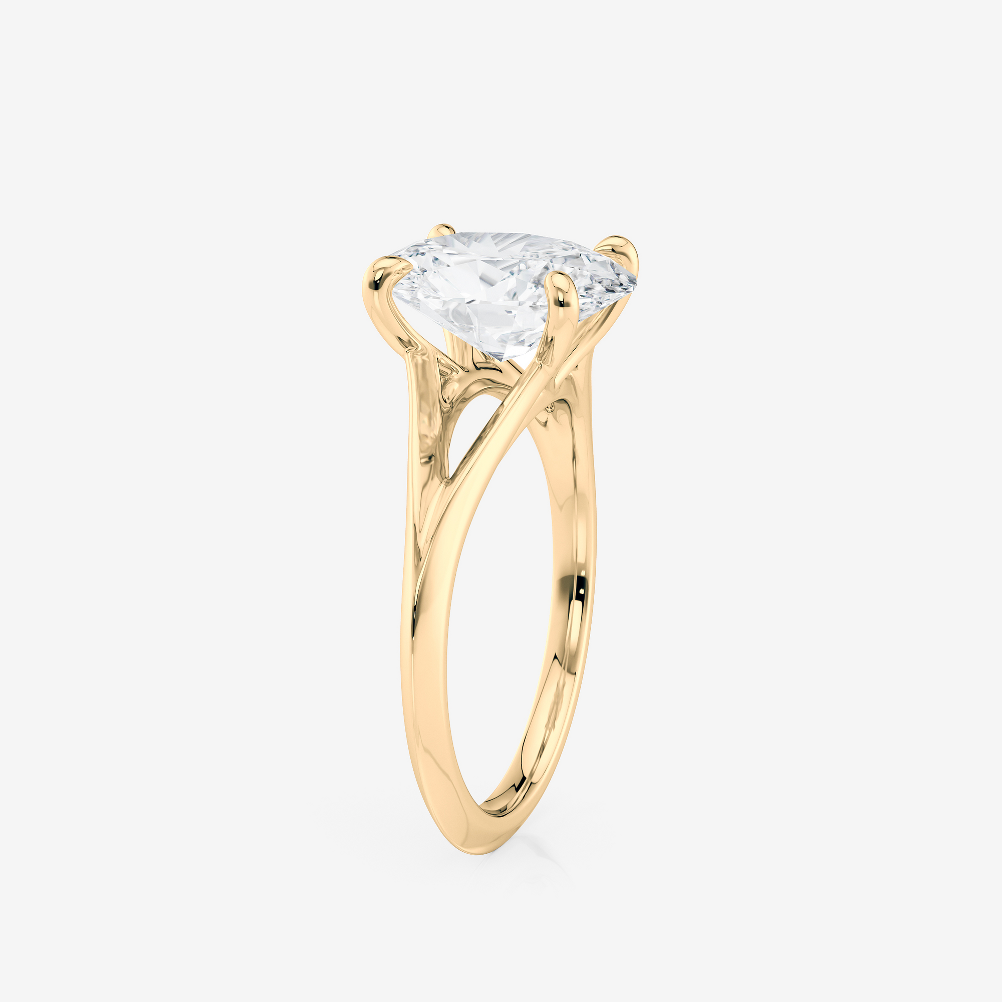 Split Shank Solitaire Engagement Ring