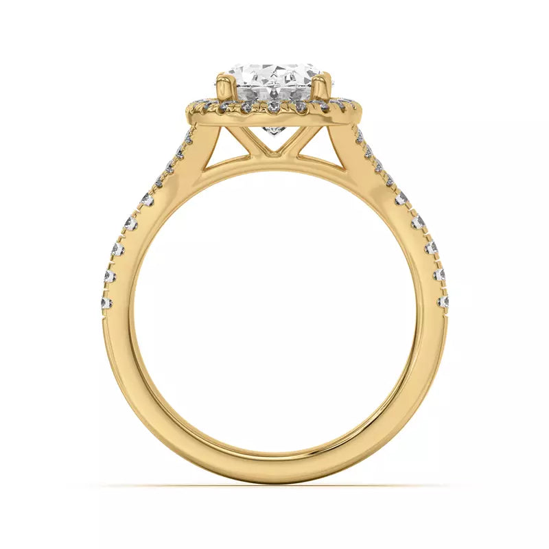Timeless Halo Oval Engagement Ring