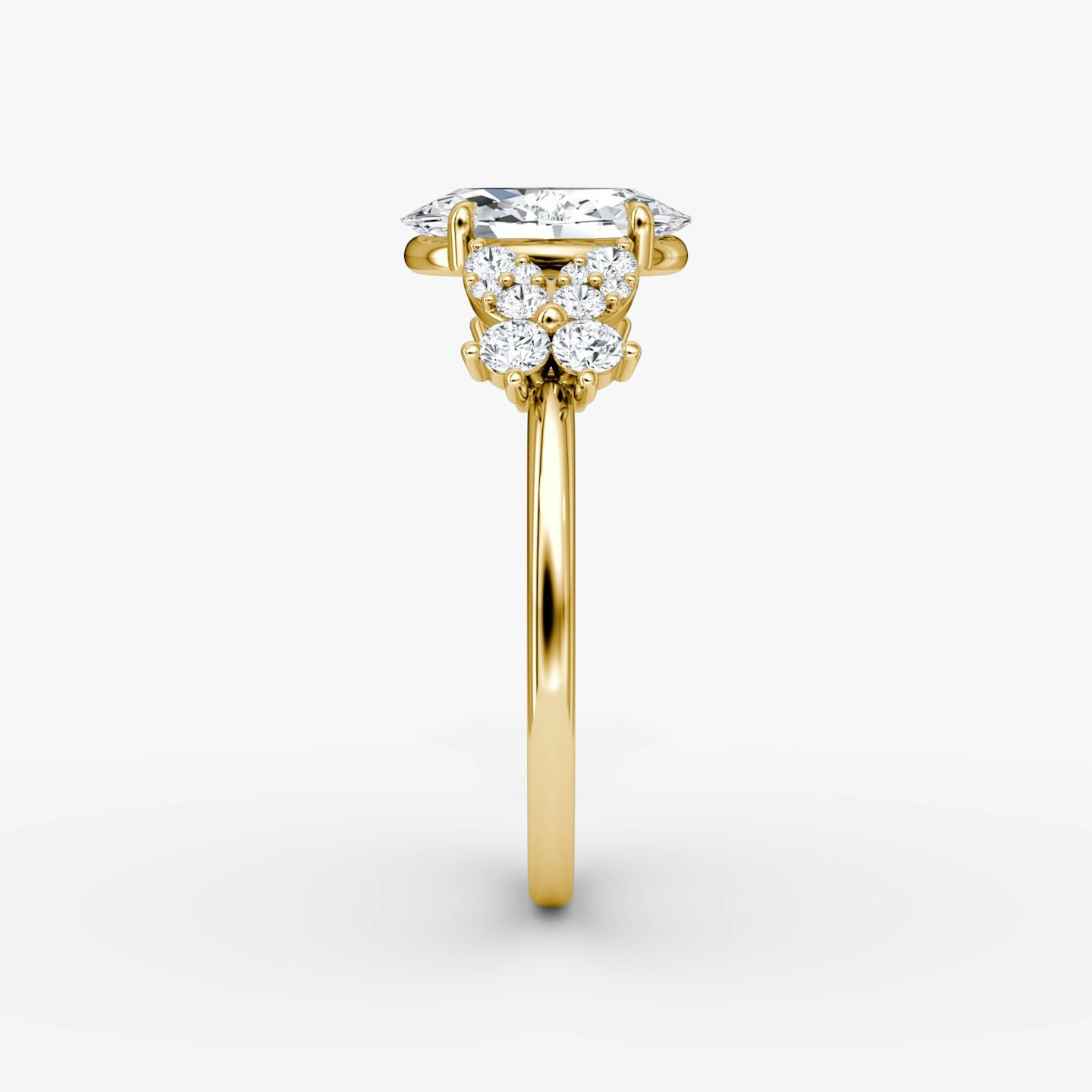 The Signature Floral Oval Gold Engagement Ring