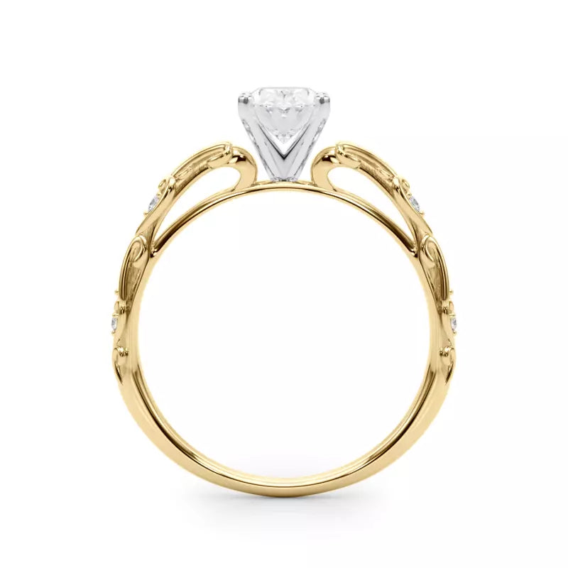 Vintage Inspired Oval Engagement Ring