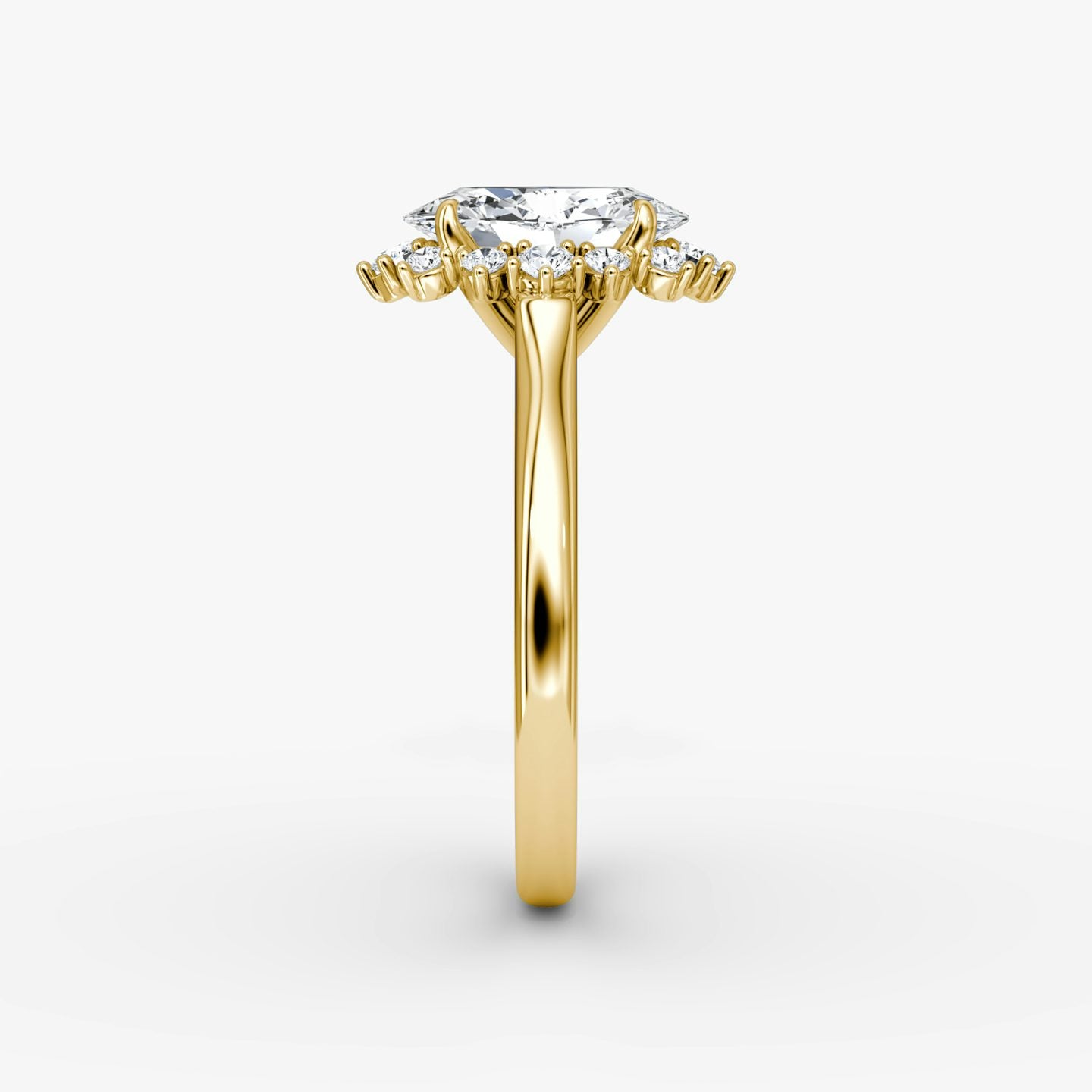 The Aurora Halo Oval Engagement Ring