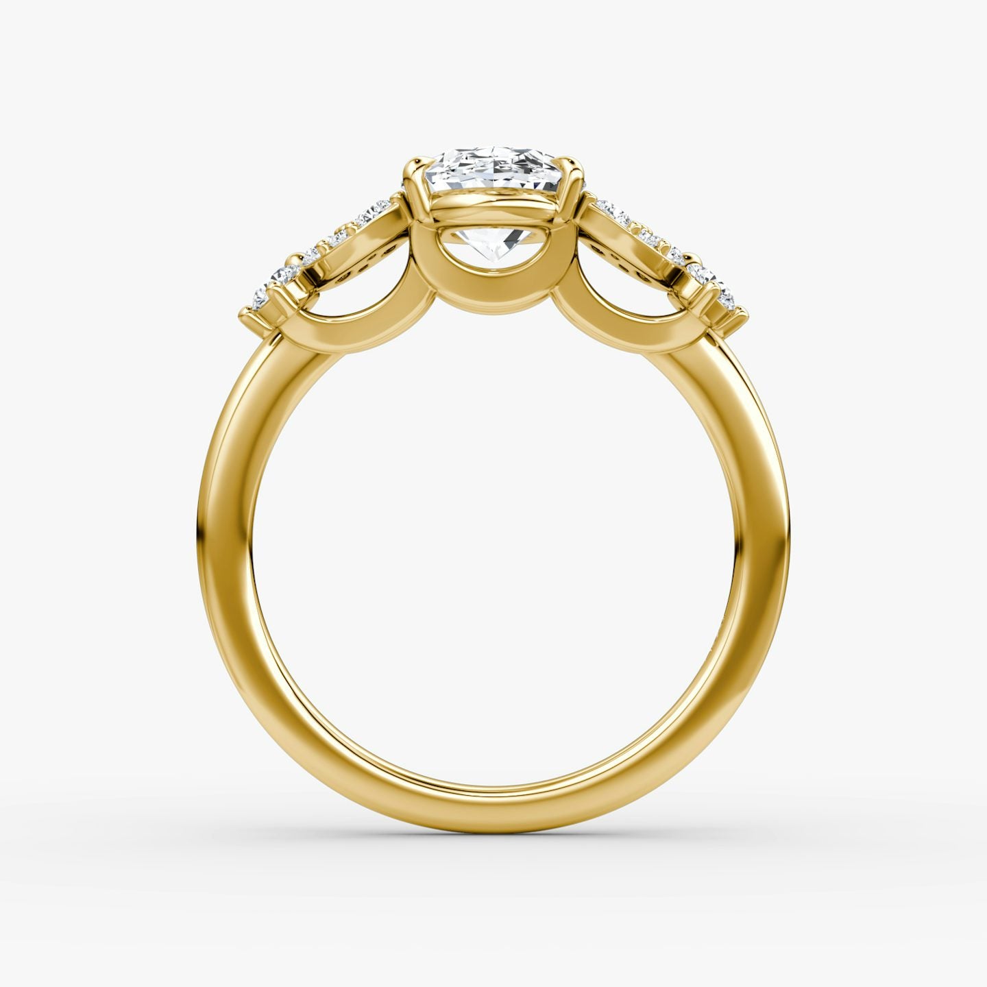 The Signature Floral Oval Gold Engagement Ring
