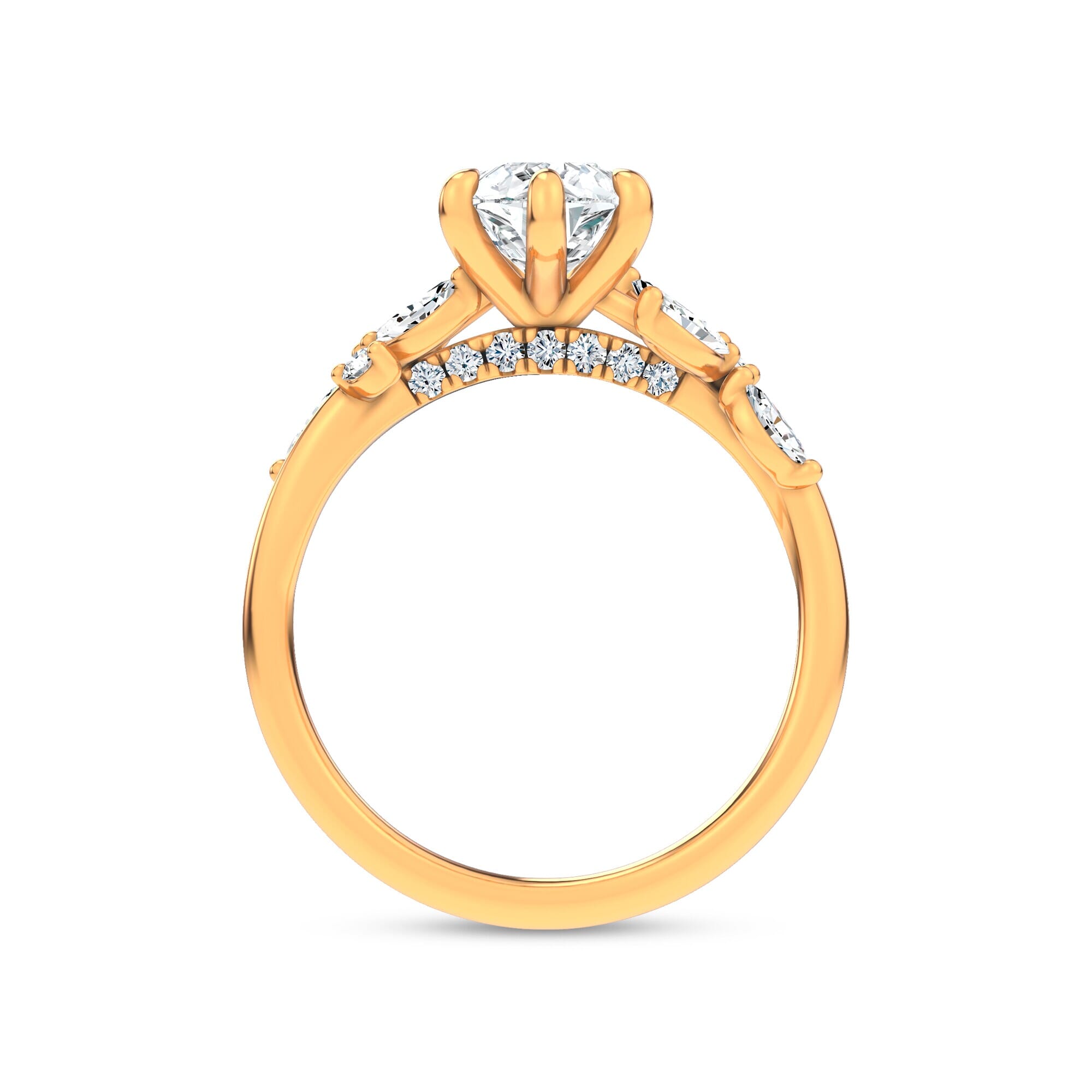 Nature-Inspired Engagement Pear Ring