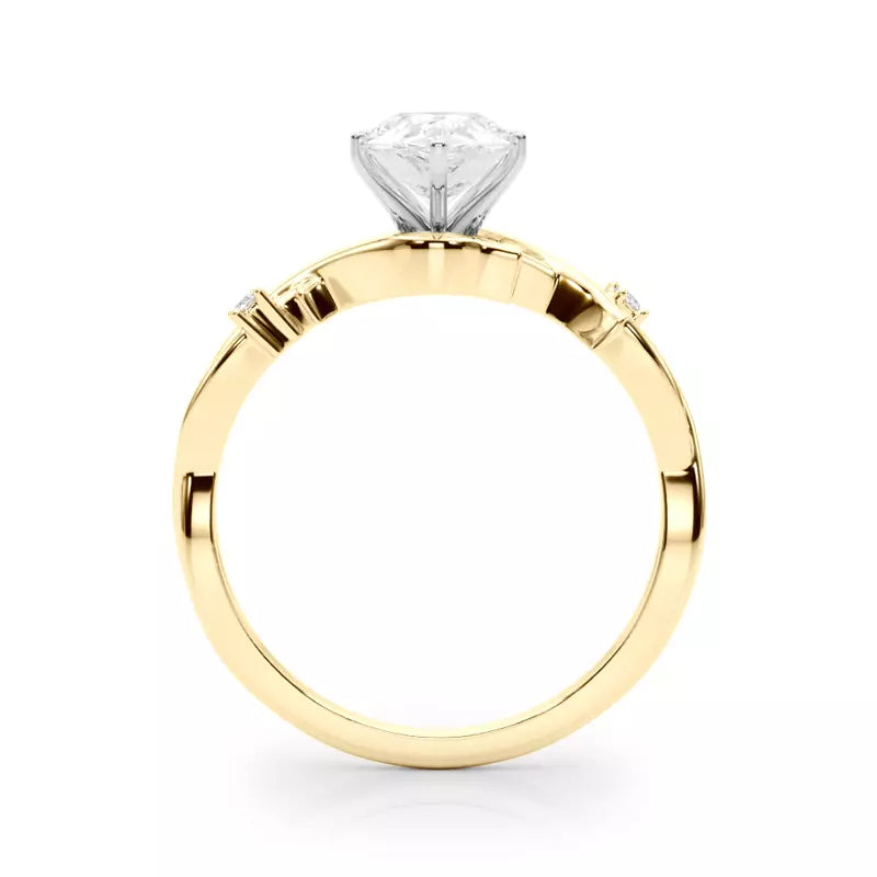 Nature Inspired Pear Engagement Ring