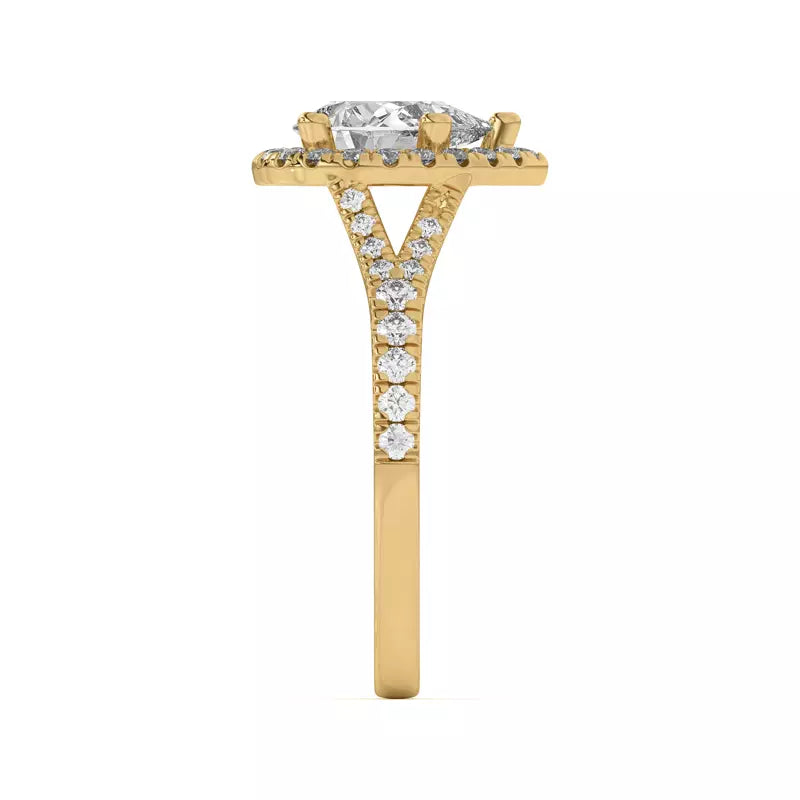 Timeless Halo Pear Engagement Ring