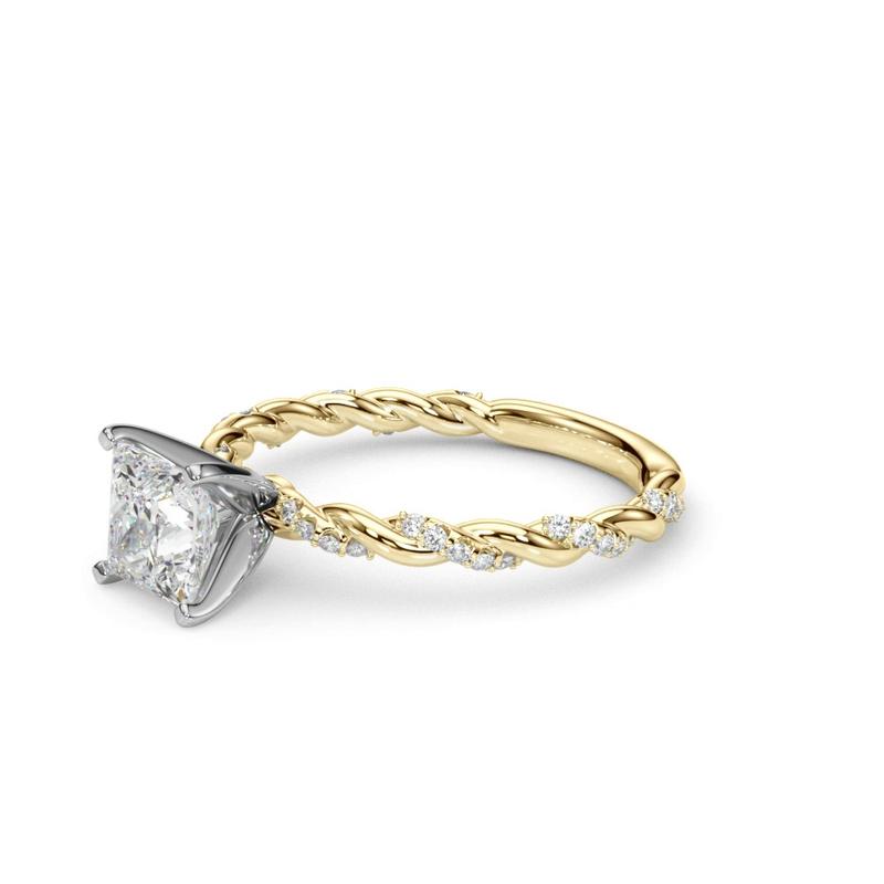 lab Diamond Princess Twist Engagement Ring