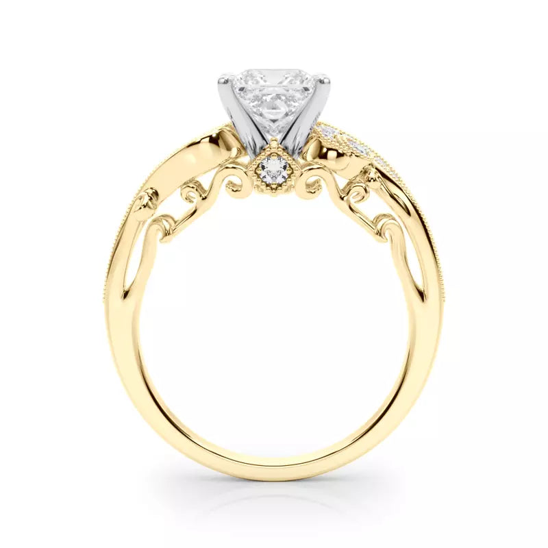 Vintage Inspired Princess Engagement Ring
