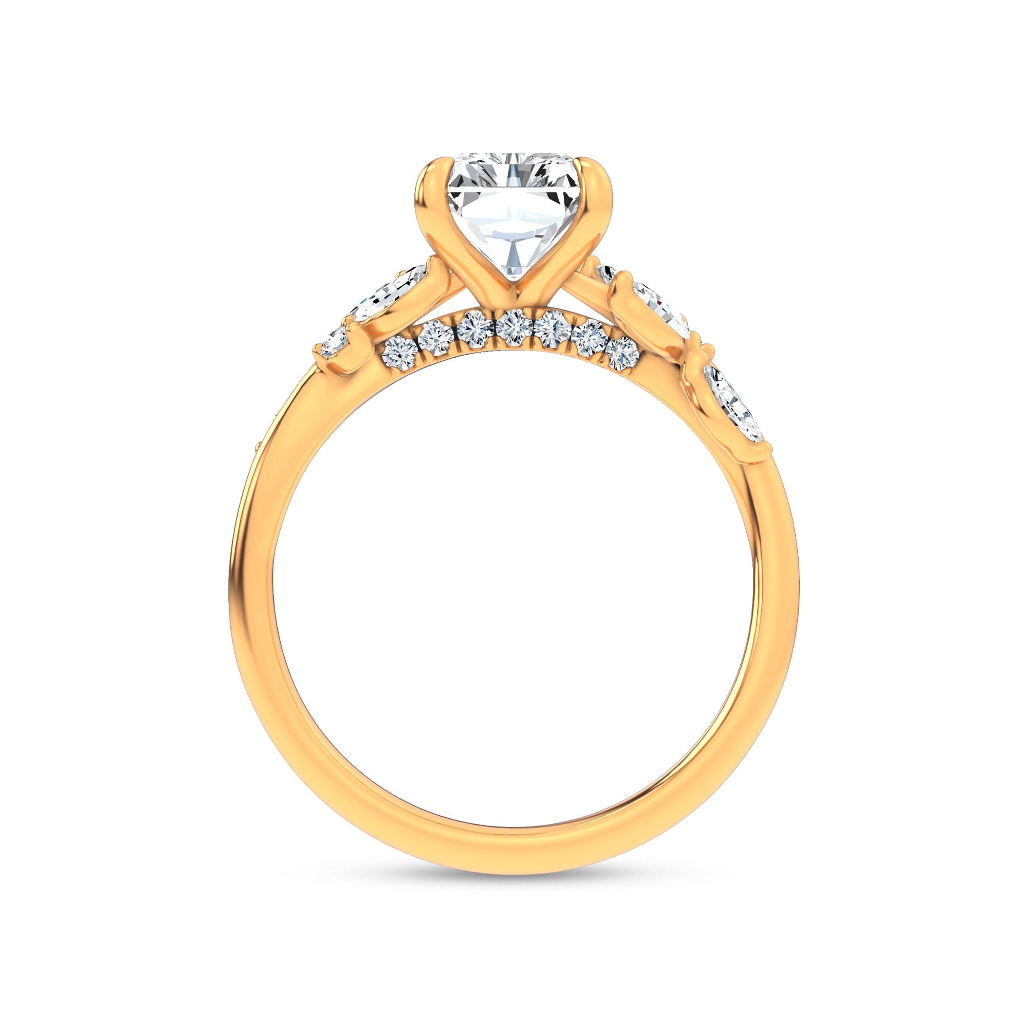 Nature-Inspired Engagement Radiant Ring