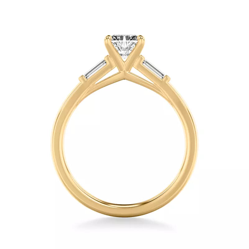 Classic 3-Stone Engagement Radiant Ring