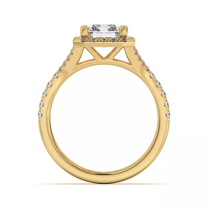 Timeless Halo Radiant Engagement Ring