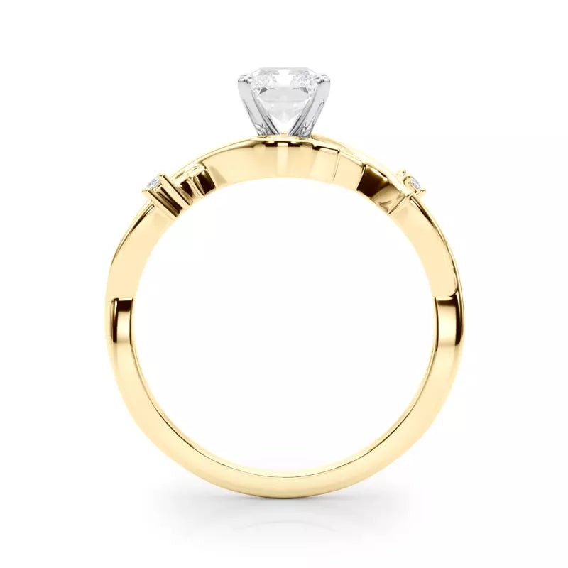 Nature Inspired Radiant Engagement Ring