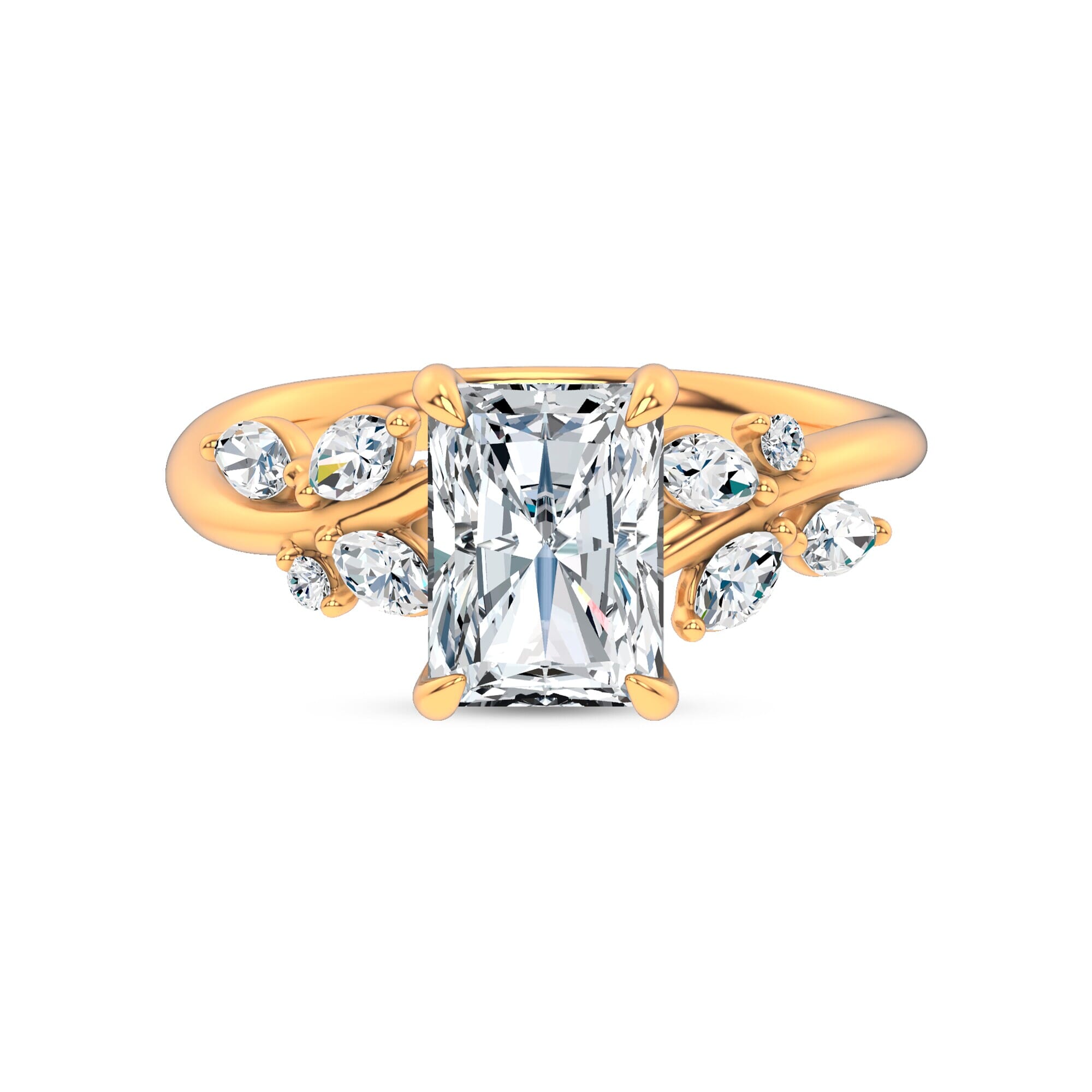 Nature-Inspired Engagement Radiant Ring