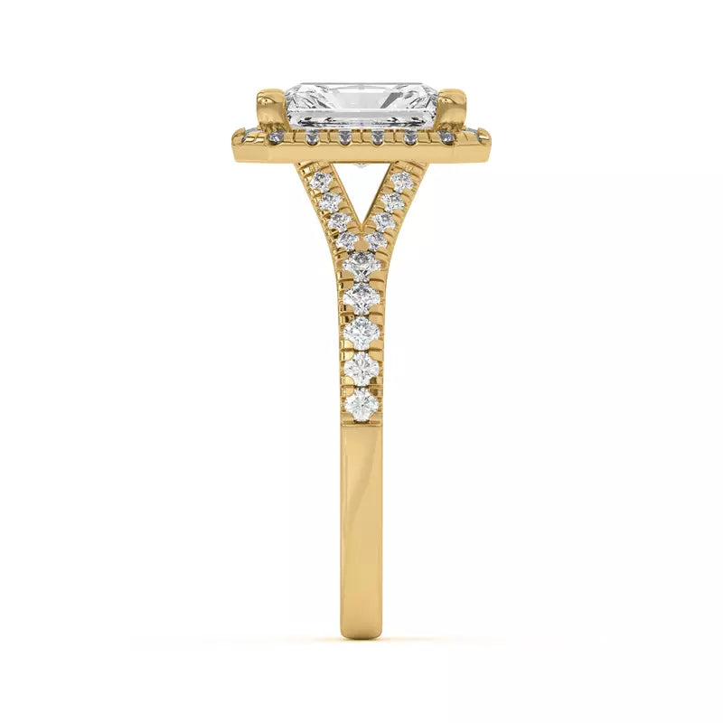 Timeless Halo Radiant Engagement Ring
