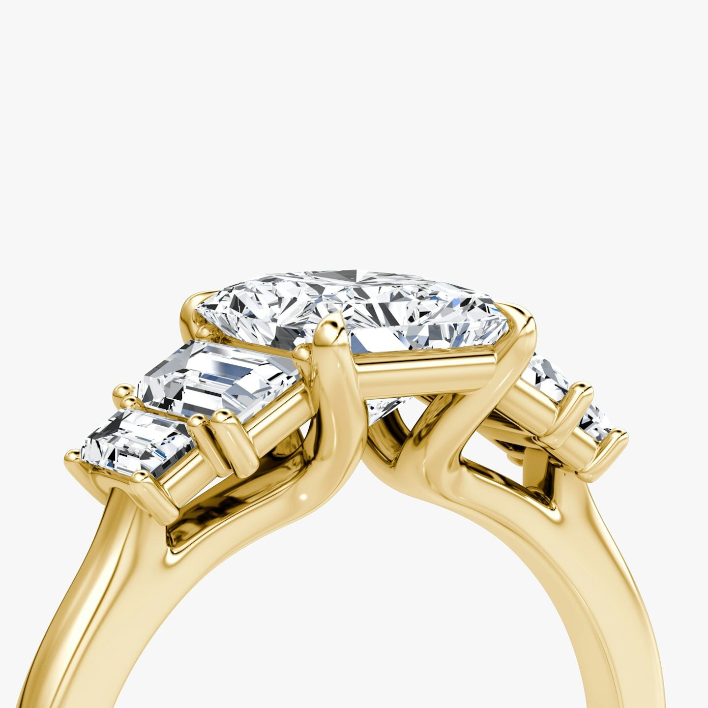The Five Stone Heirloom Radiant Engagement Ring