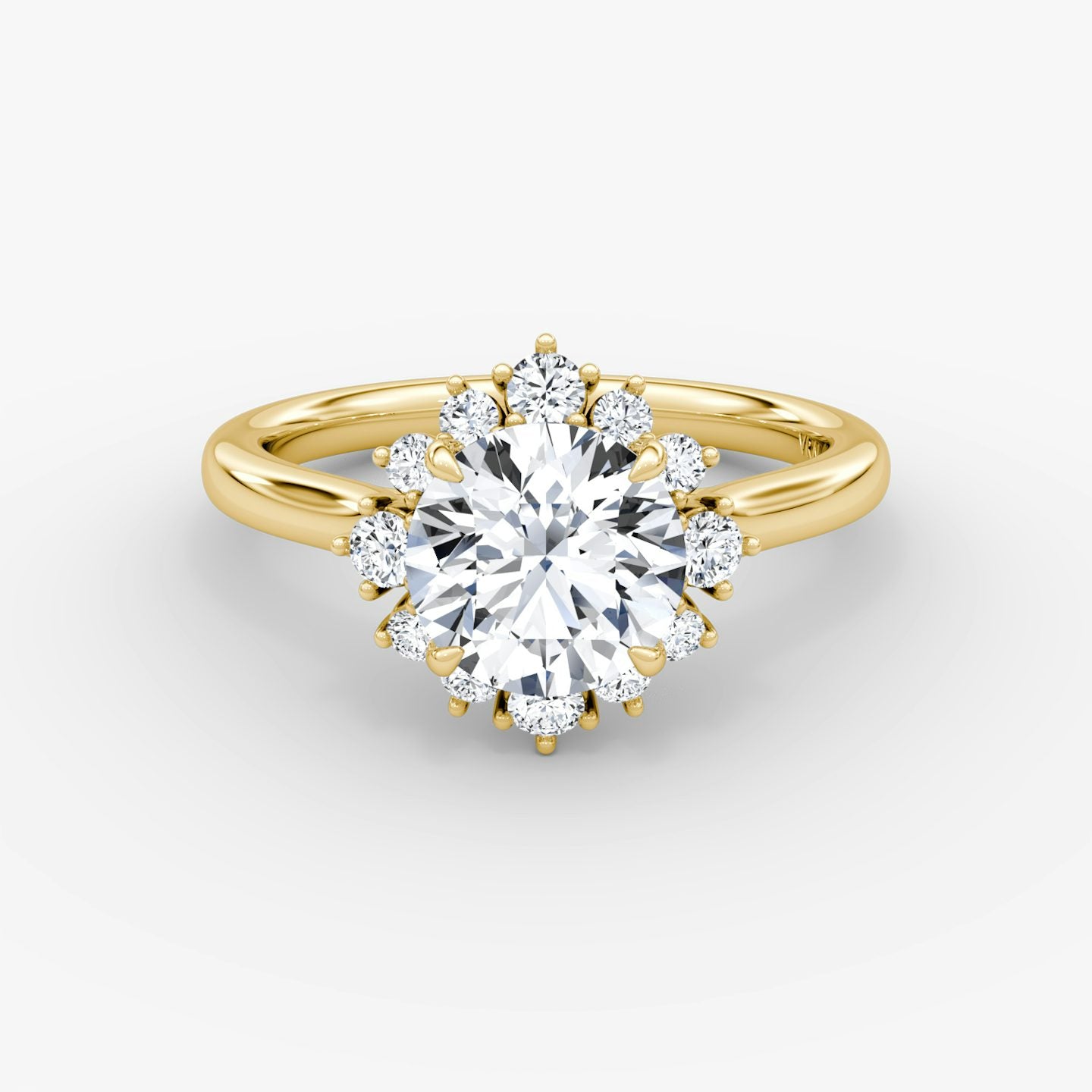 The Aurora Halo Round Brilliant Engagement Ring