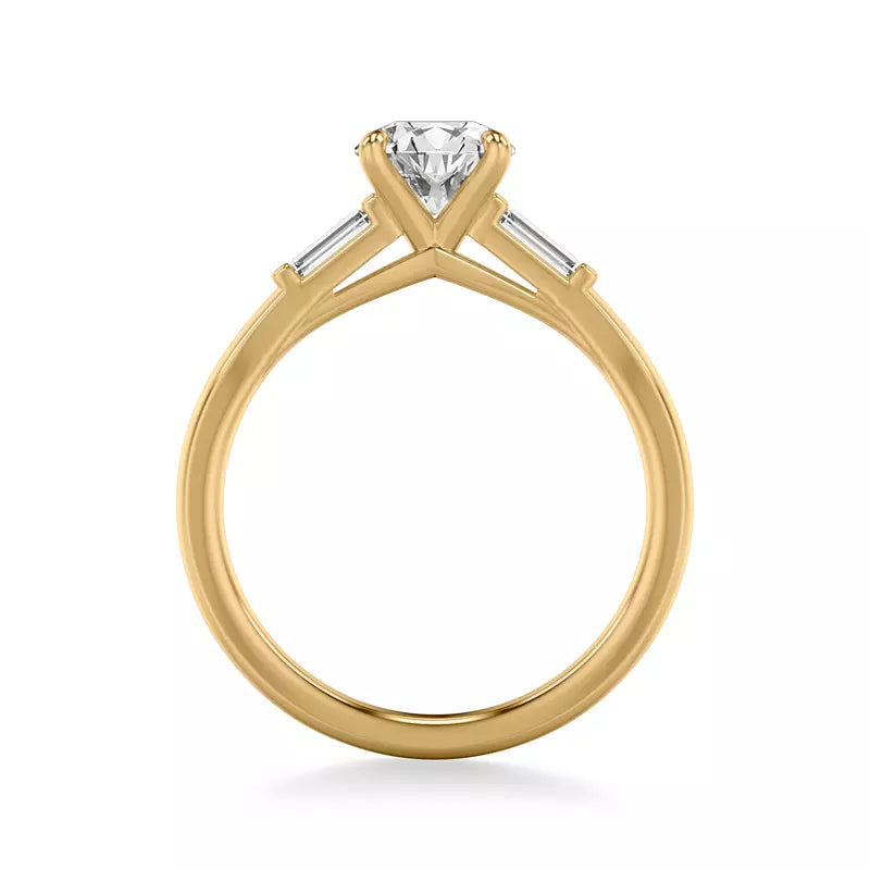 Classic 3-Stone Engagement Round Ring