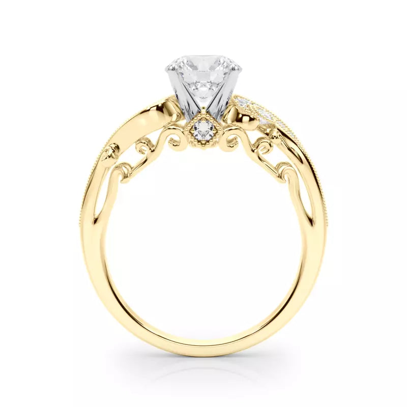 Vintage Inspired Round Engagement Ring