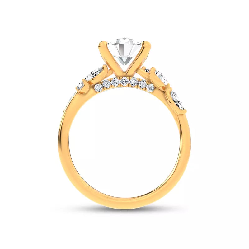 Nature-Inspired Engagement Round Ring