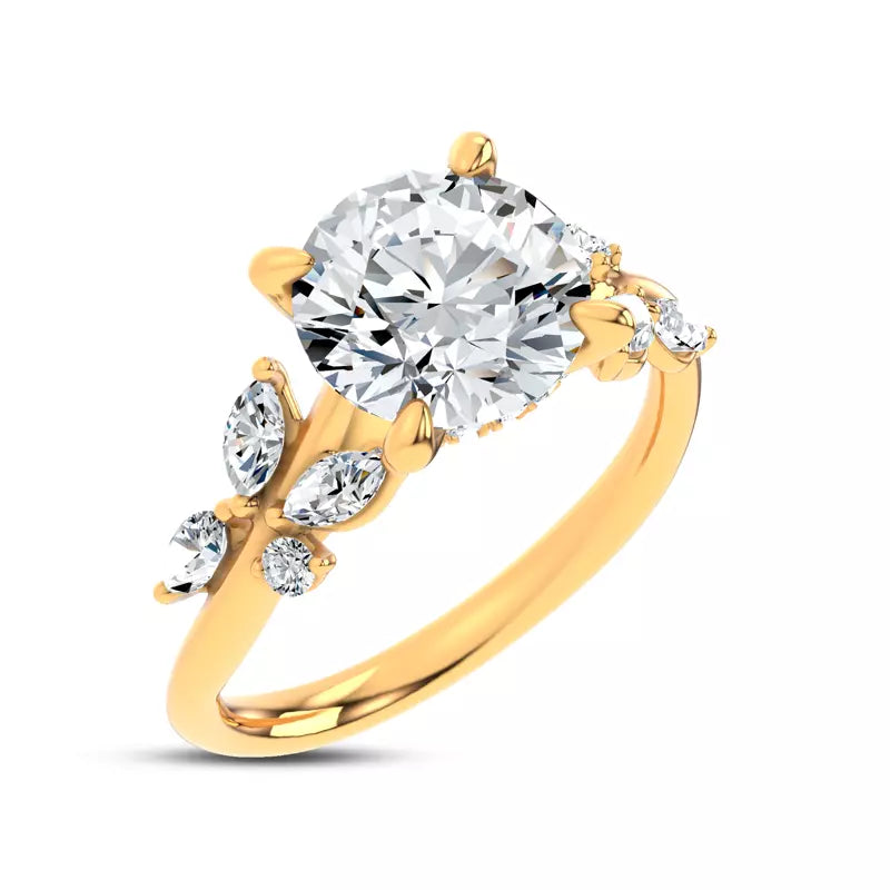 Nature-Inspired Engagement Round Ring