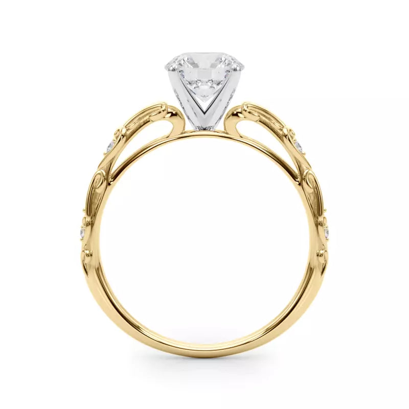 Vintage Inspired Round Engagement Ring