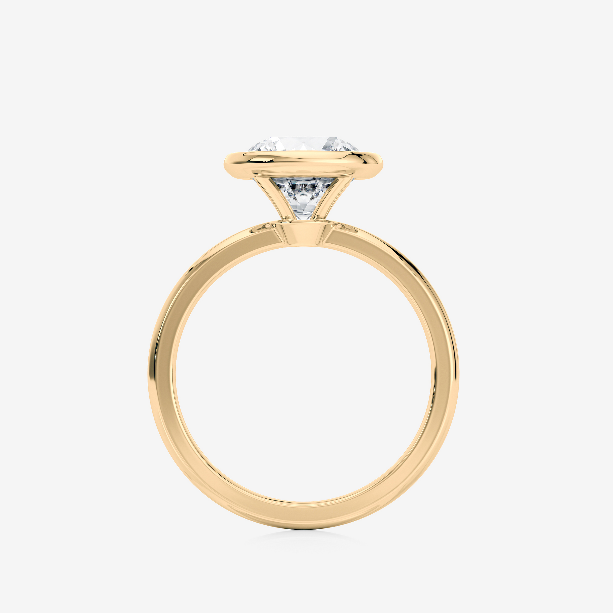 Bezel Solitaire Engagement Ring