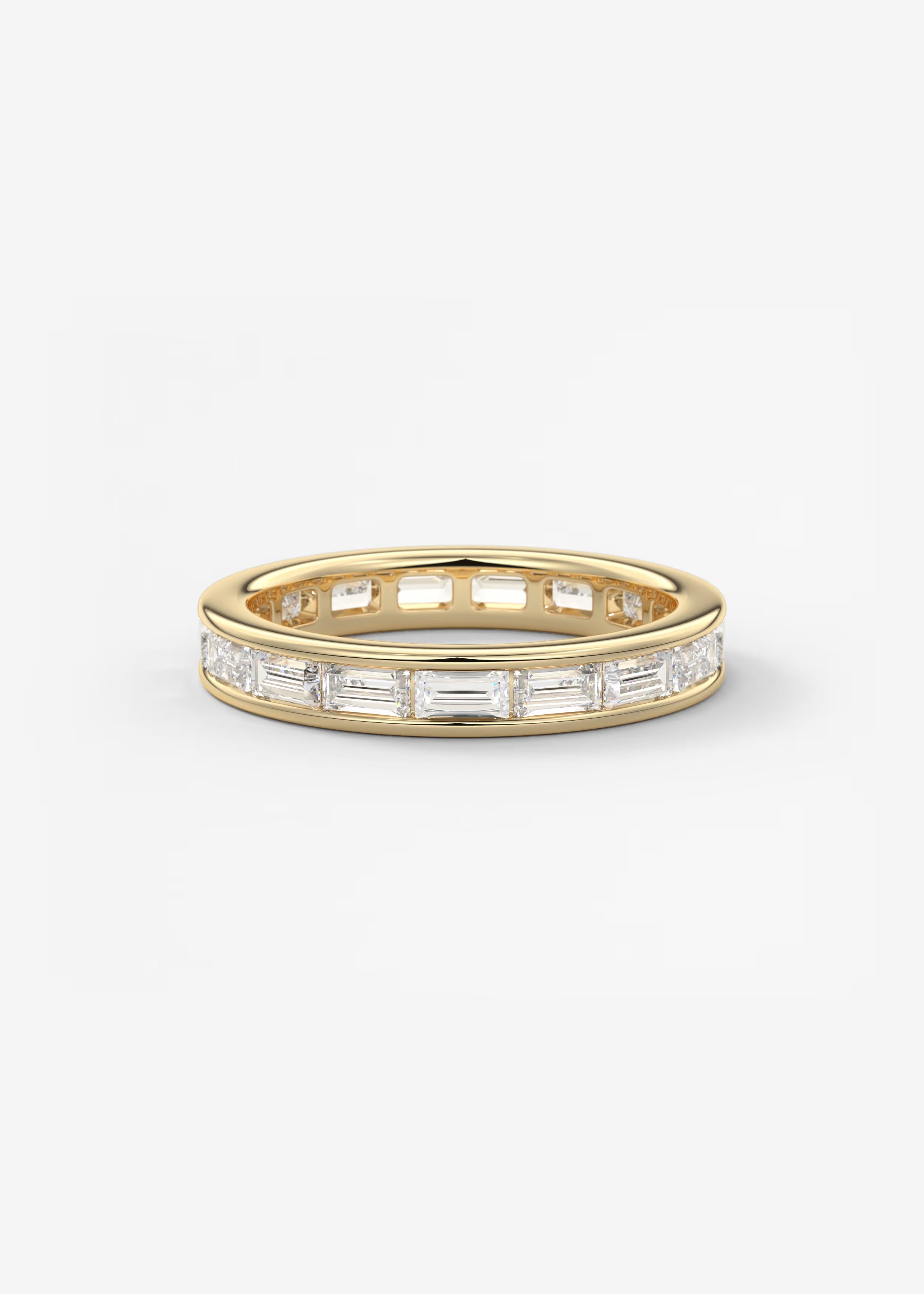 Baguette-Cut Full Eternity Band with Sleek Channel Setting