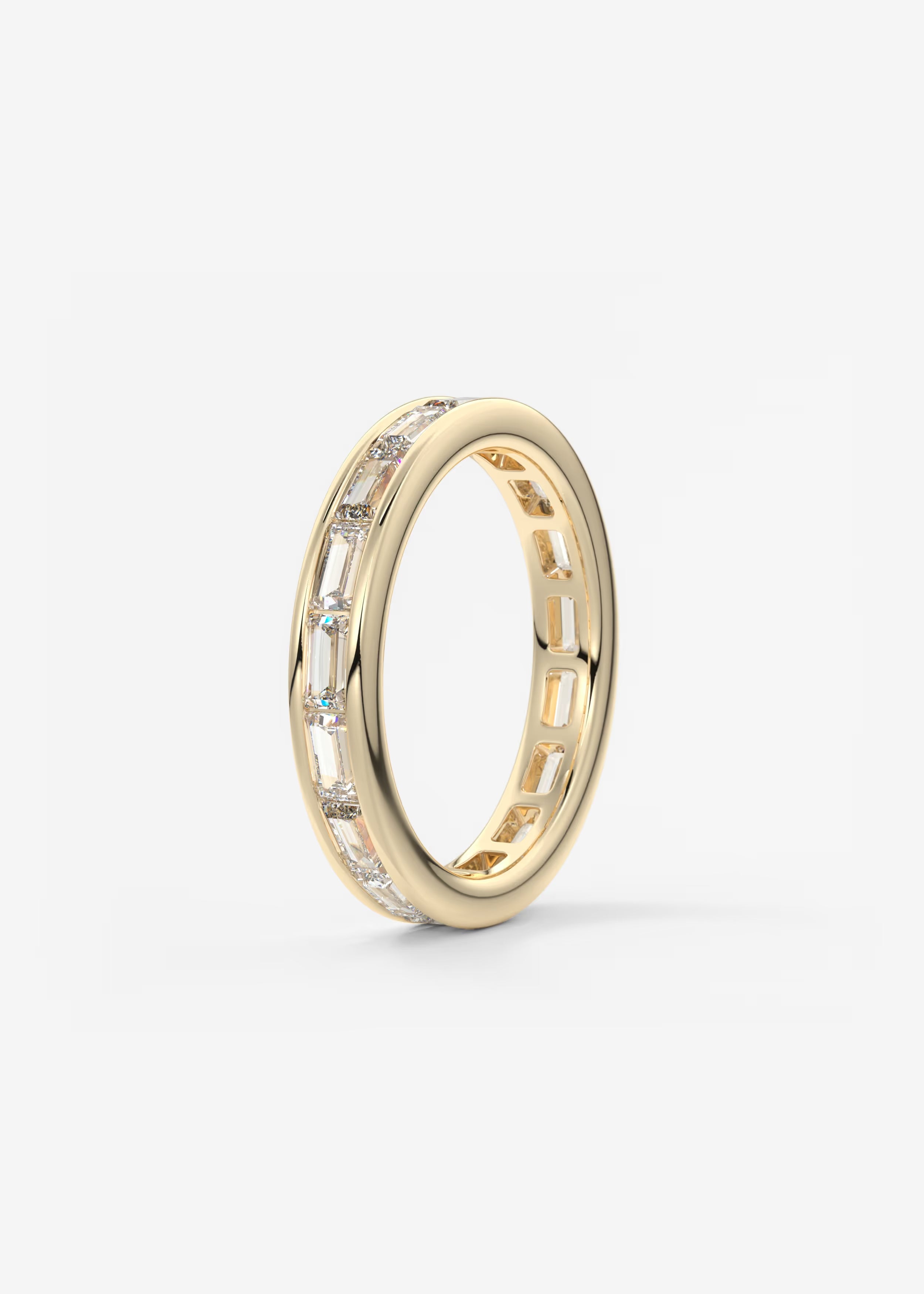 Baguette-Cut Full Eternity Band with Sleek Channel Setting