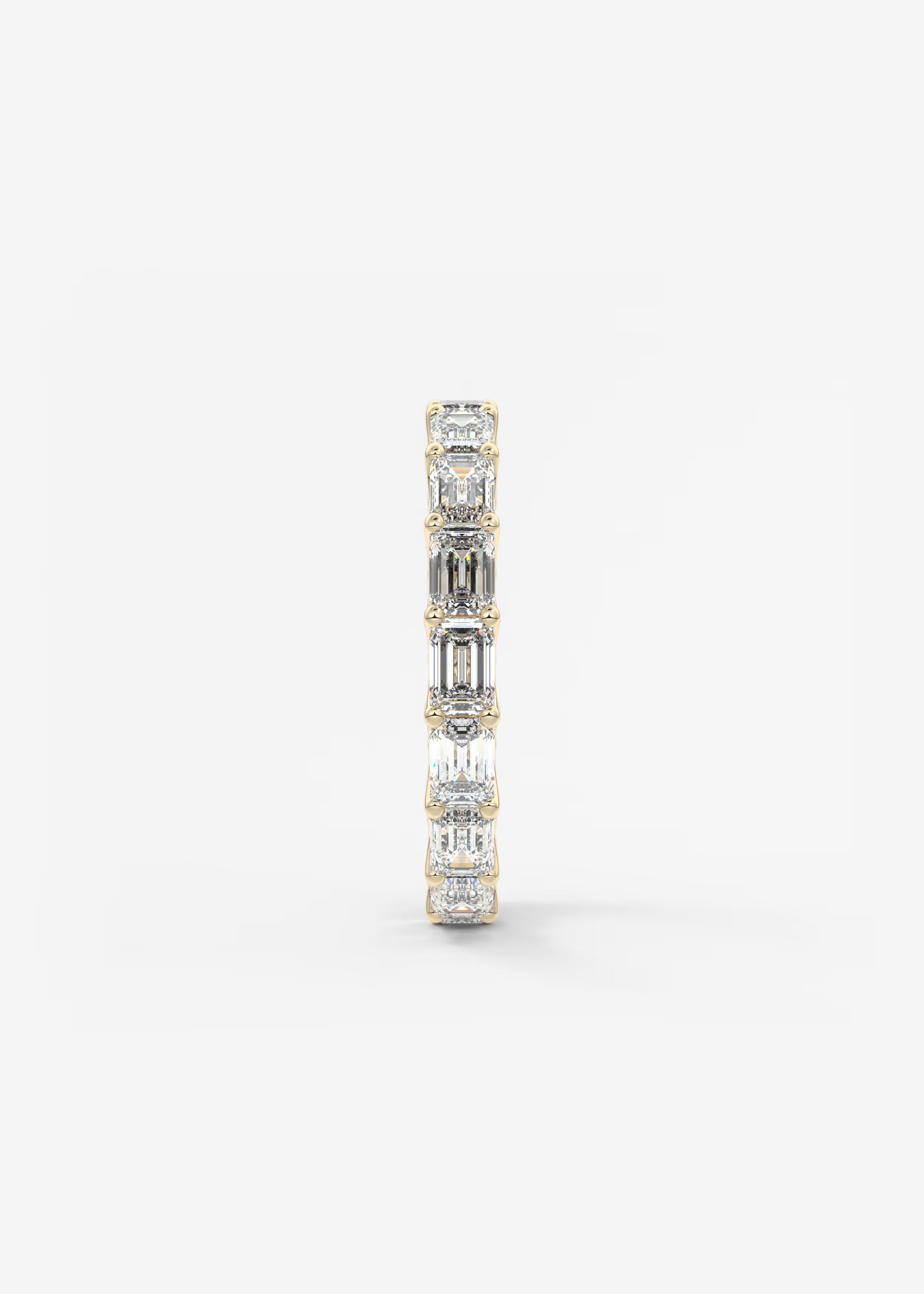 Emerald‑Cut Lab Diamond Full Eternity Band in Gold