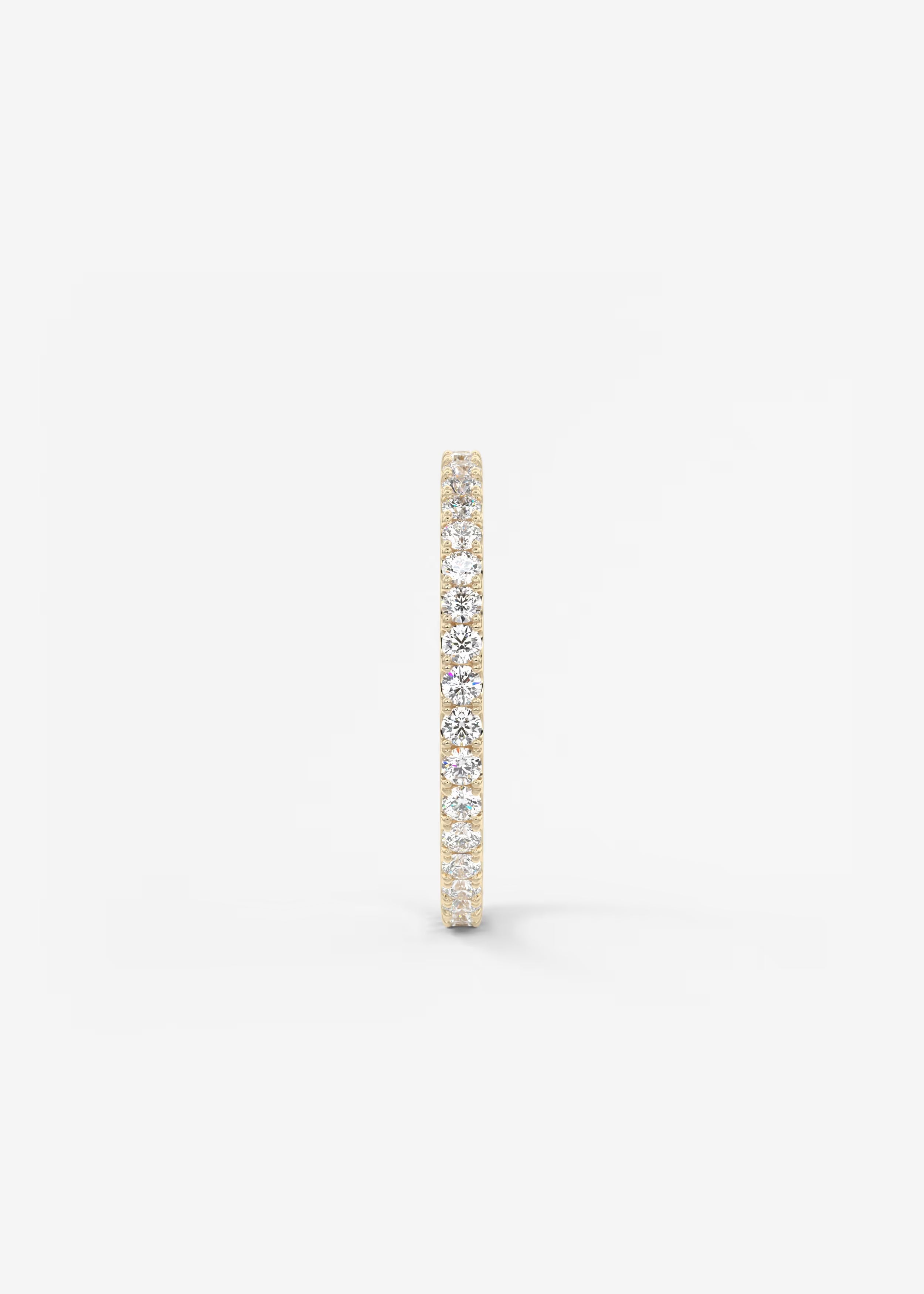 Gold Pavé Eternity Band with Full Circle Lab‑Grown Round Diamonds