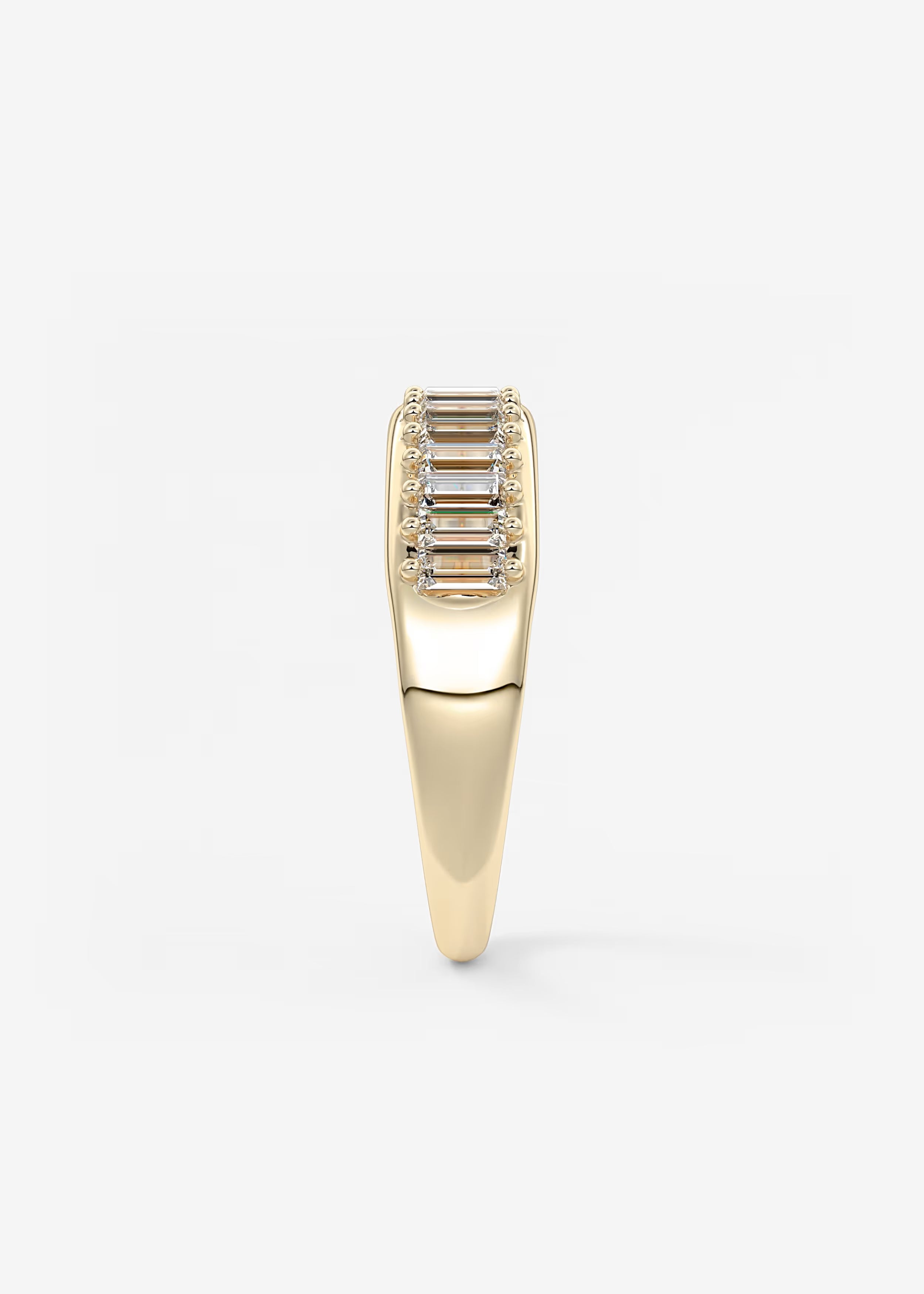 Gold Full Eternity Band with Vertical Baguette‑Cut Lab‑Grown Diamonds in Sleek Channel Design