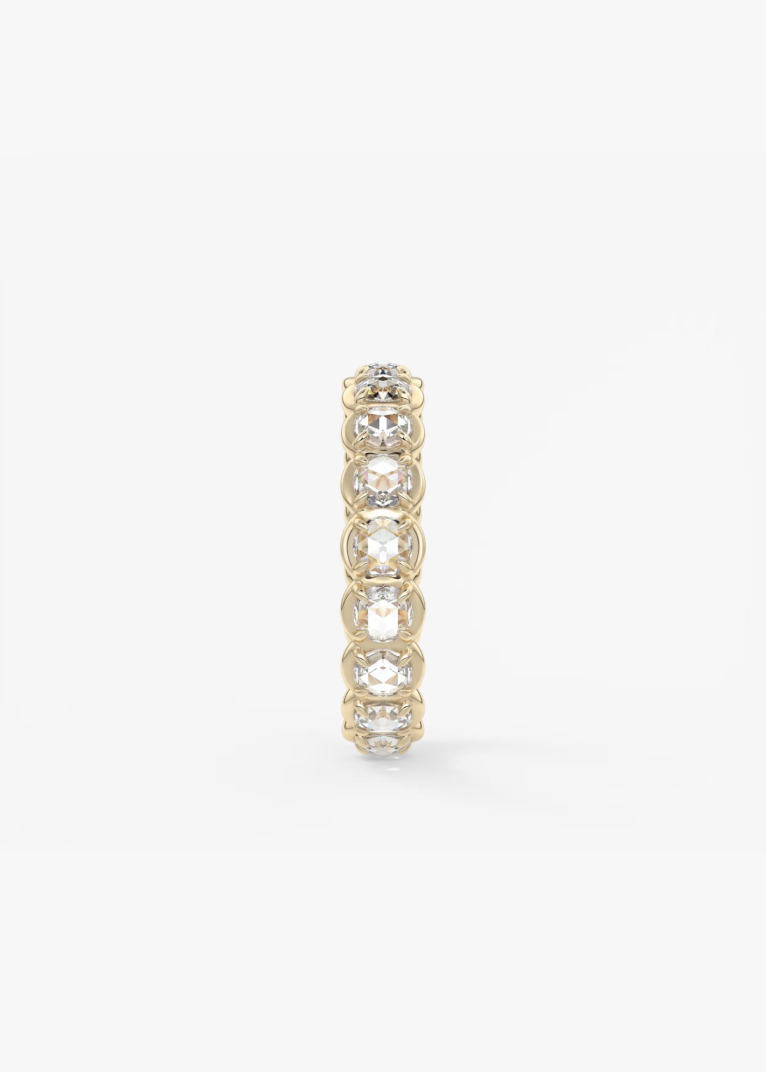 Gold Full Eternity Band with Oval Lab‑Grown Diamonds in Shared Prong Setting