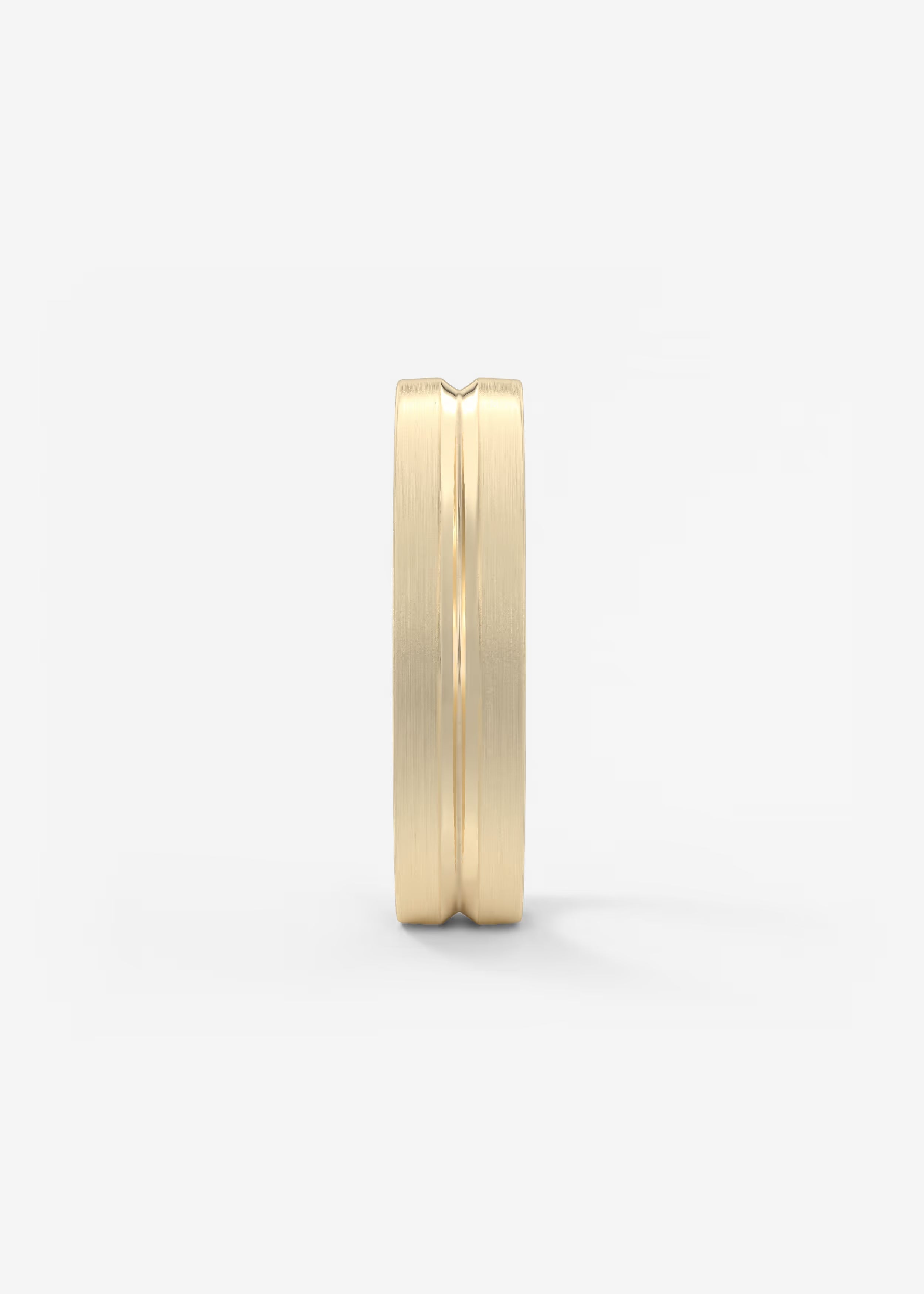 Matte and Polished Gold Stacking Bands in Minimalist Dual‑Finish Design
