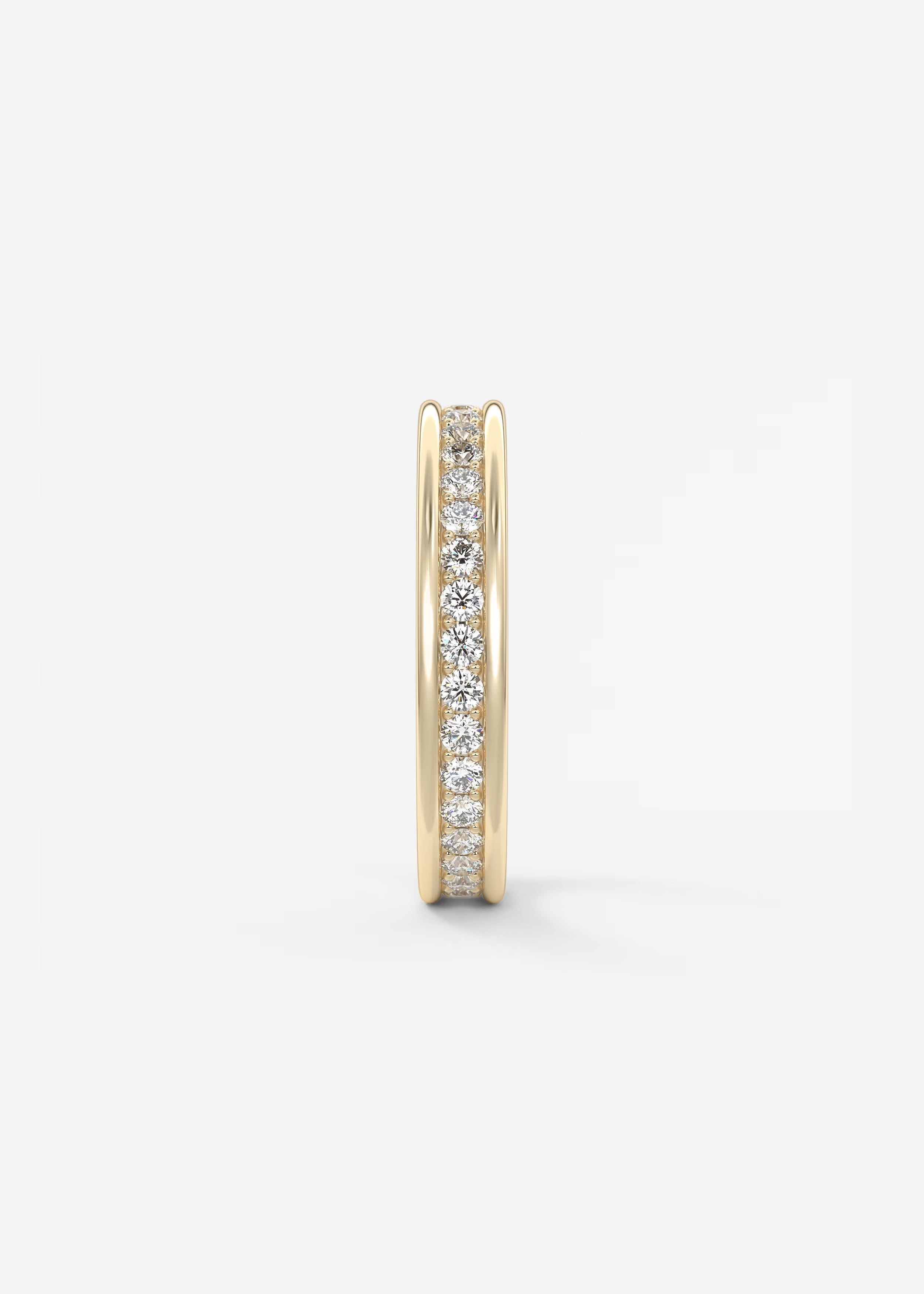 Gold Channel‑Set Eternity Band with Round Lab‑Grown Diamonds