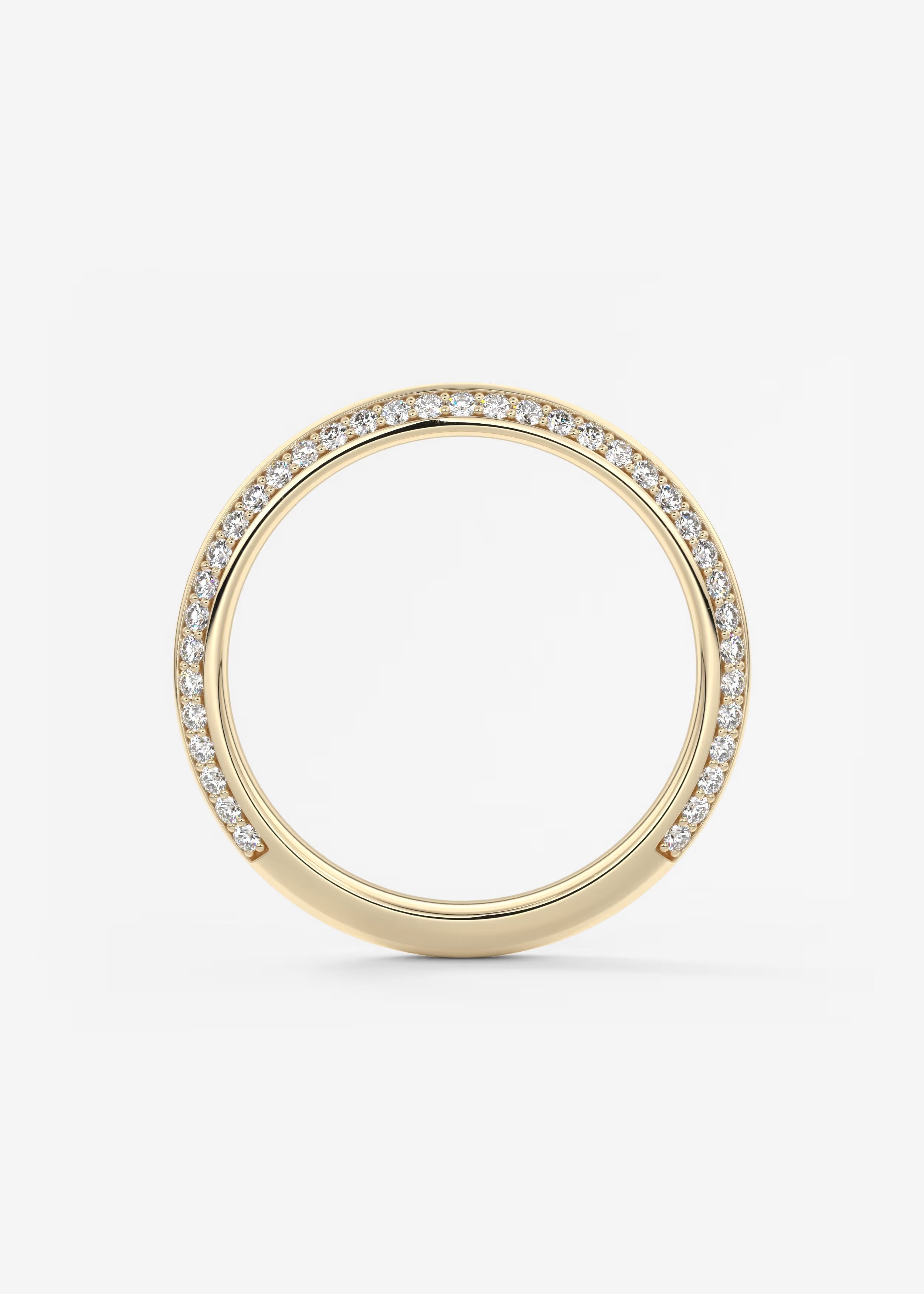 Gold Full Eternity Band with Continuous Pavé‑Set Lab‑Grown Round Diamonds