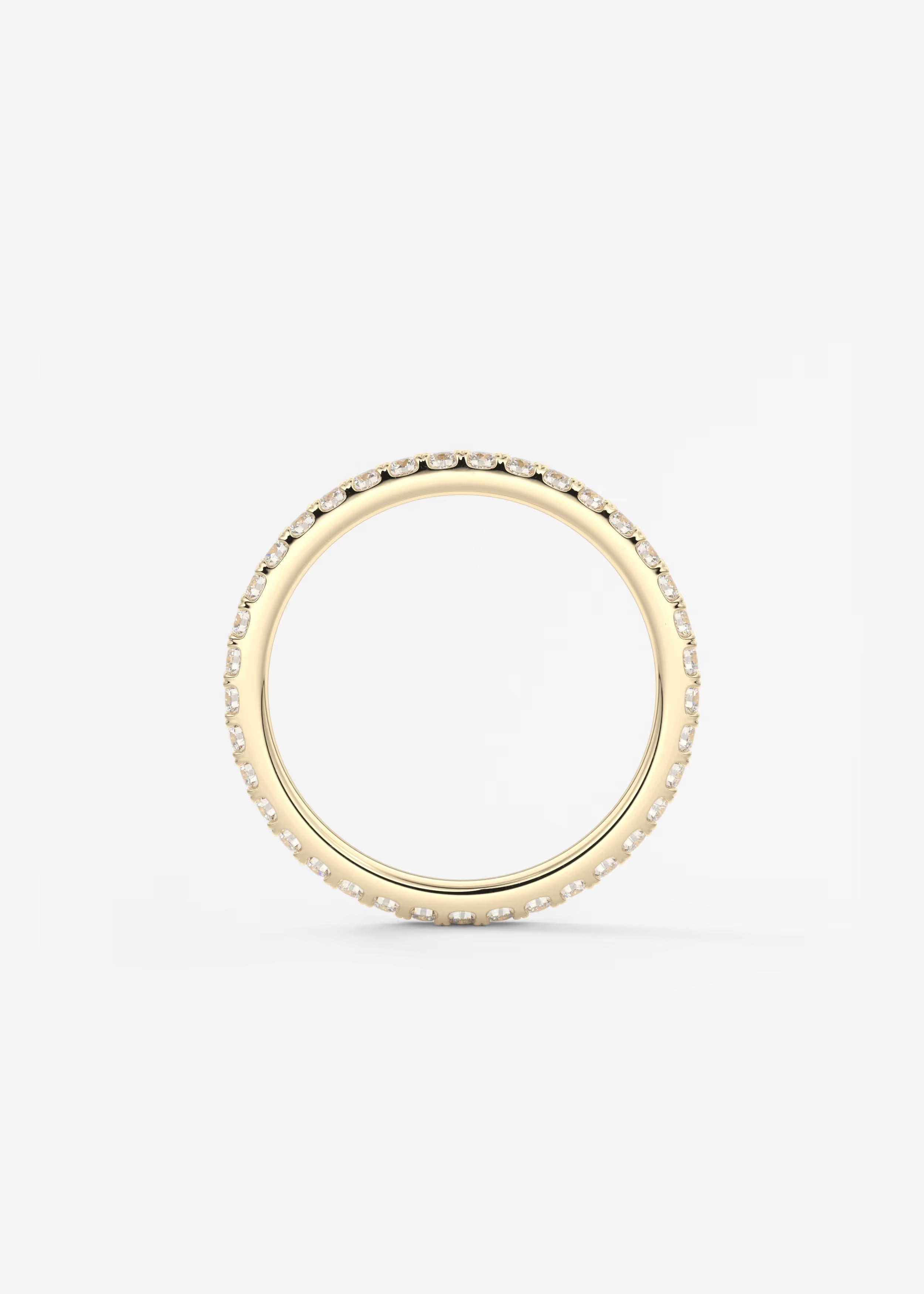 Gold Pavé Eternity Band with Full Circle Lab‑Grown Round Diamonds