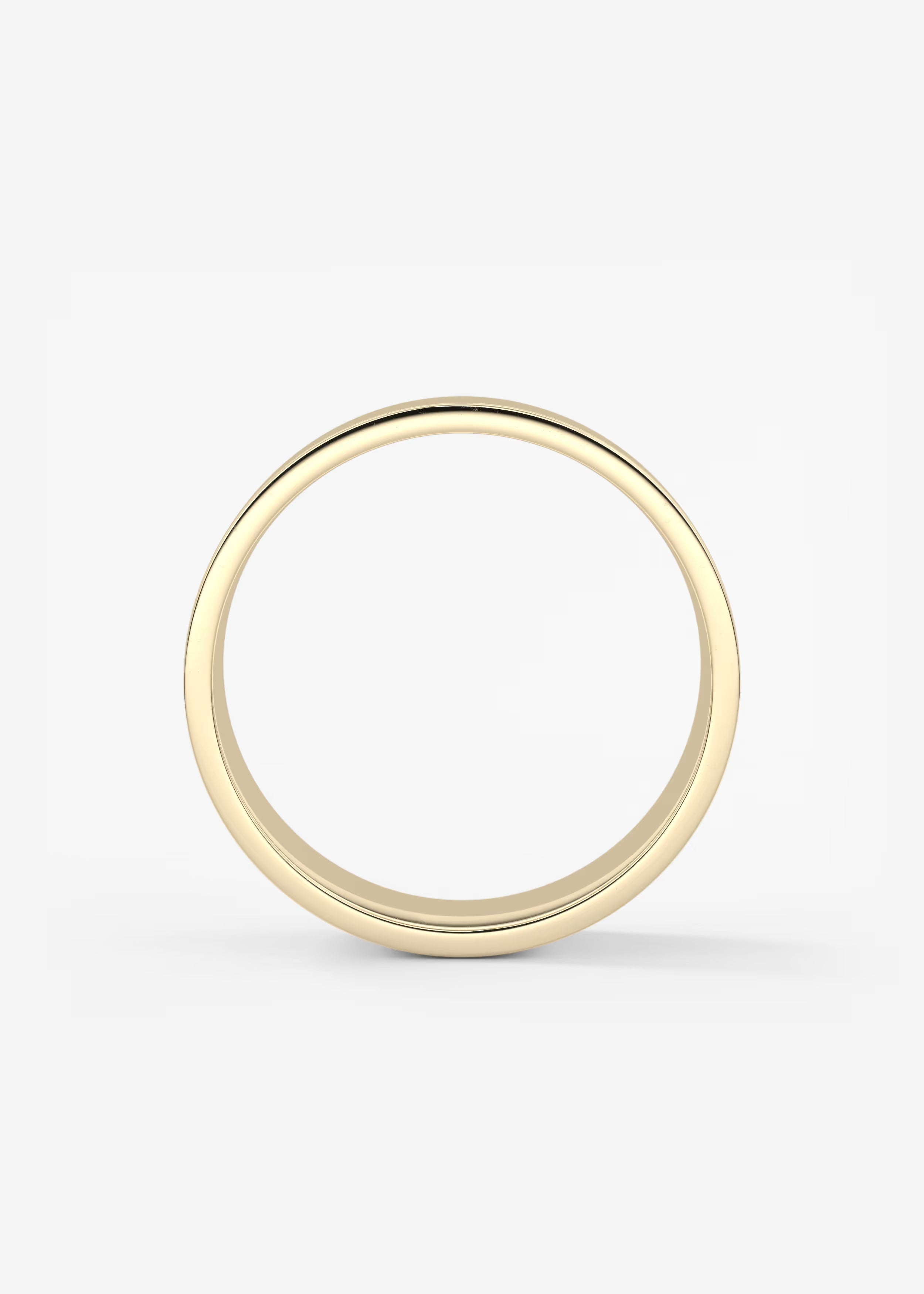 Polished Wide Gold Band in Solid Metal