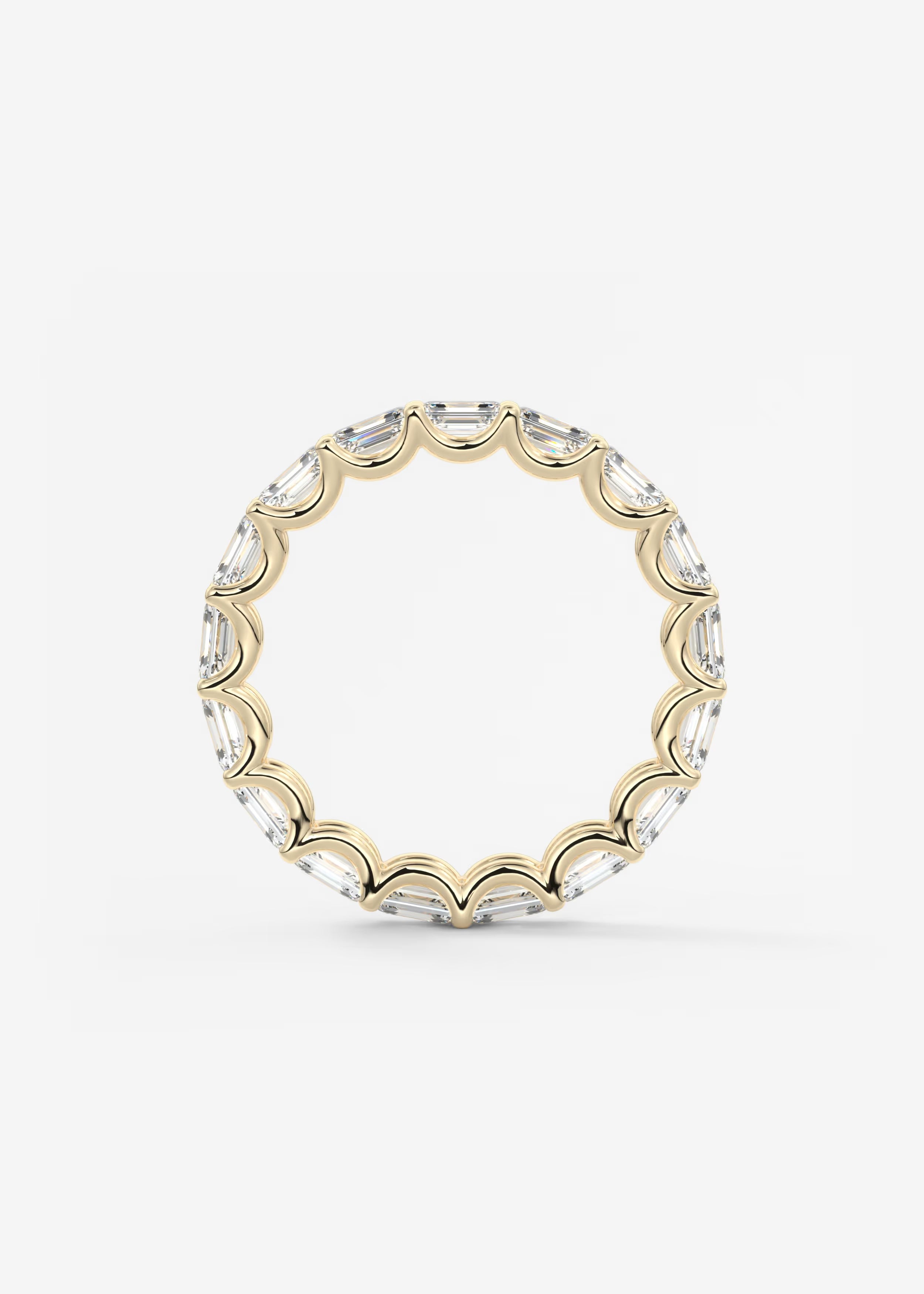 Emerald‑Cut Lab Diamond Full Eternity Band in Gold