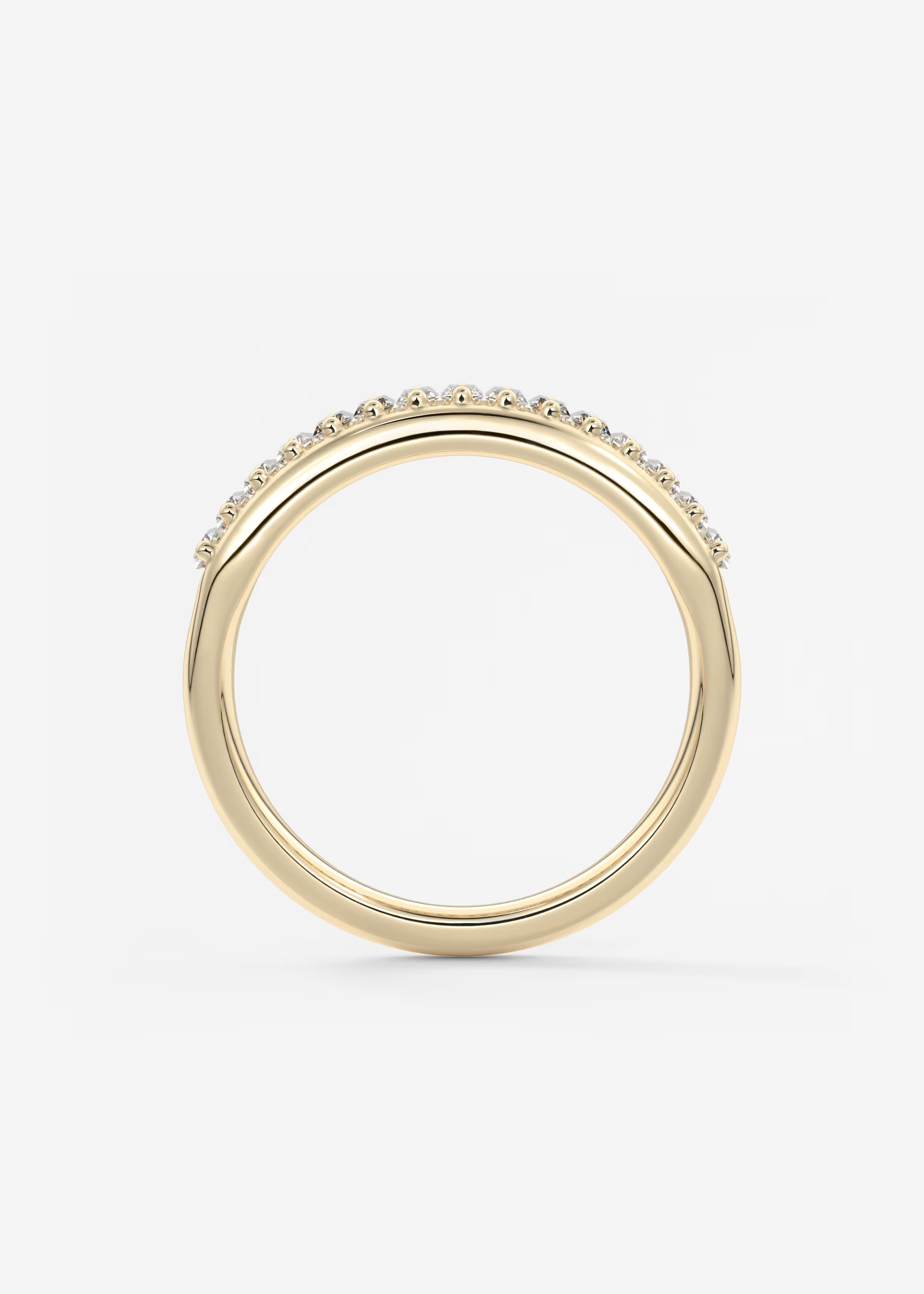 Gold Full Eternity Band with Vertical Baguette‑Cut Lab‑Grown Diamonds in Sleek Channel Design