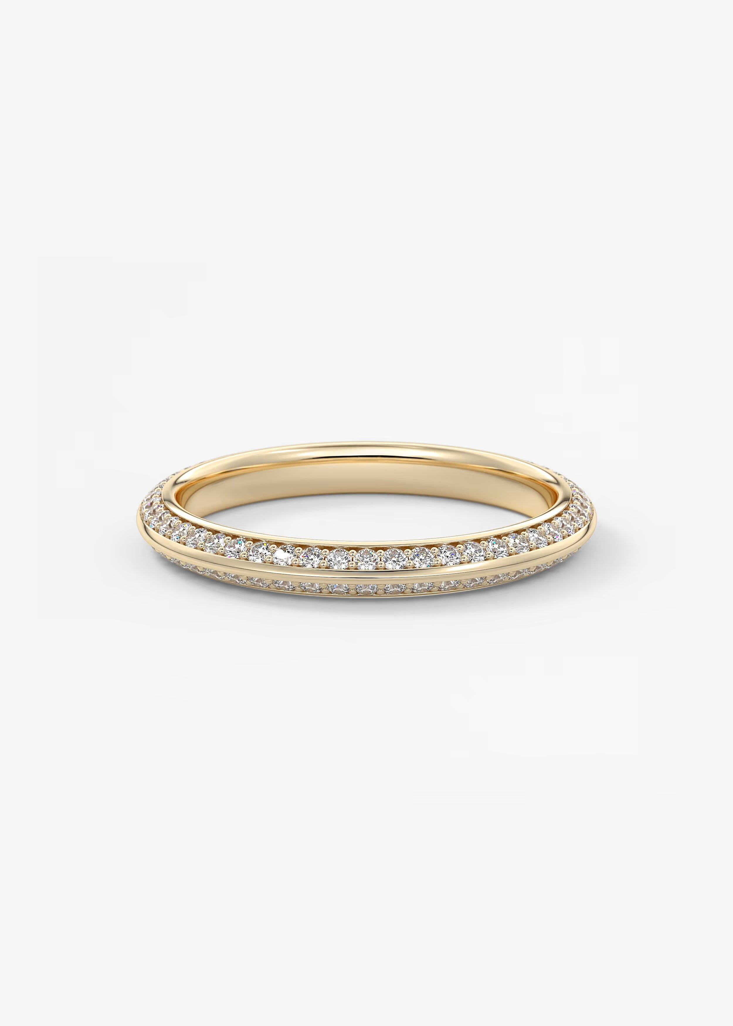 Gold Full Eternity Band with Continuous Pavé‑Set Lab‑Grown Round Diamonds