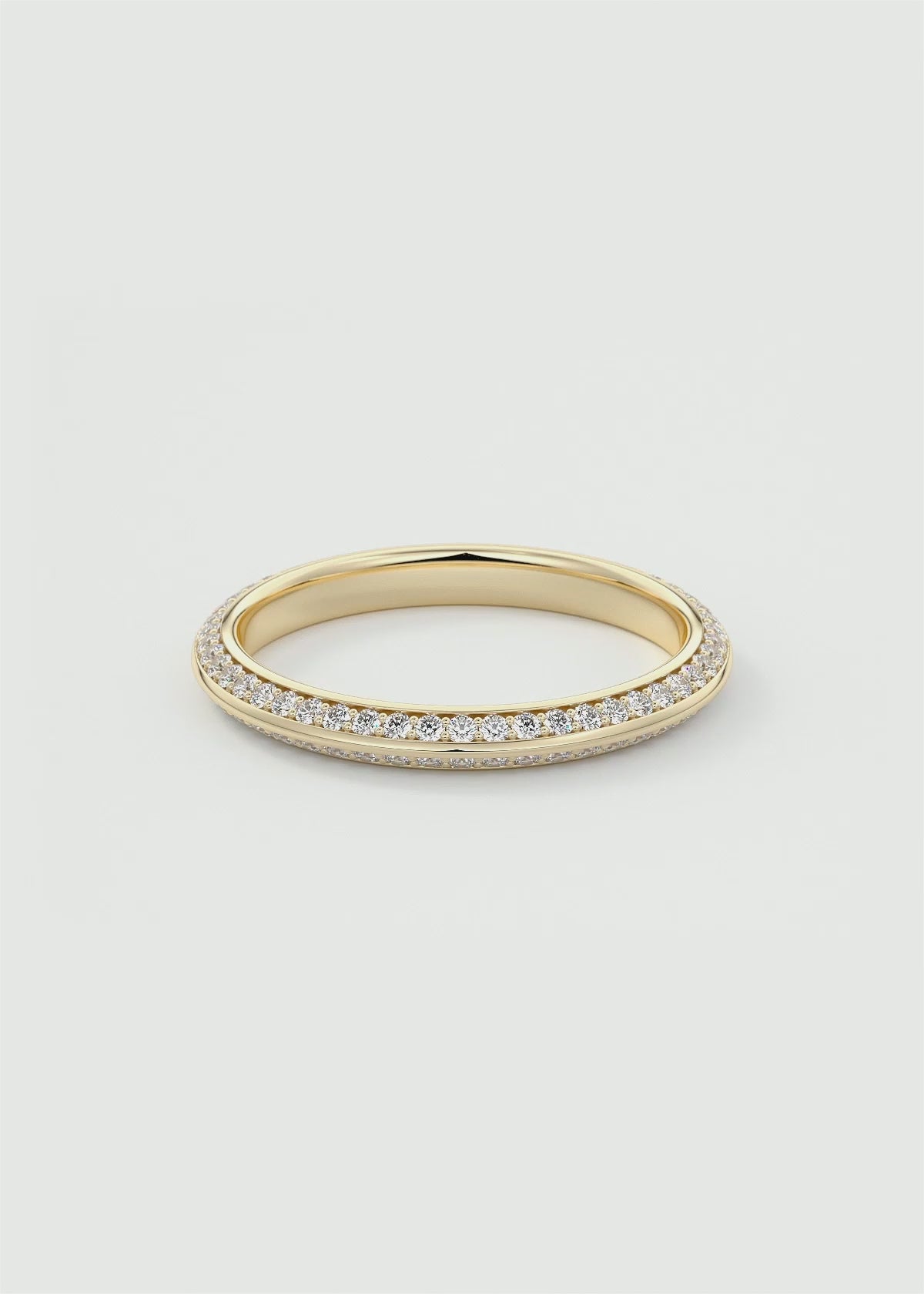 Gold Full Eternity Band with Continuous Pavé‑Set Lab‑Grown Round Diamonds
