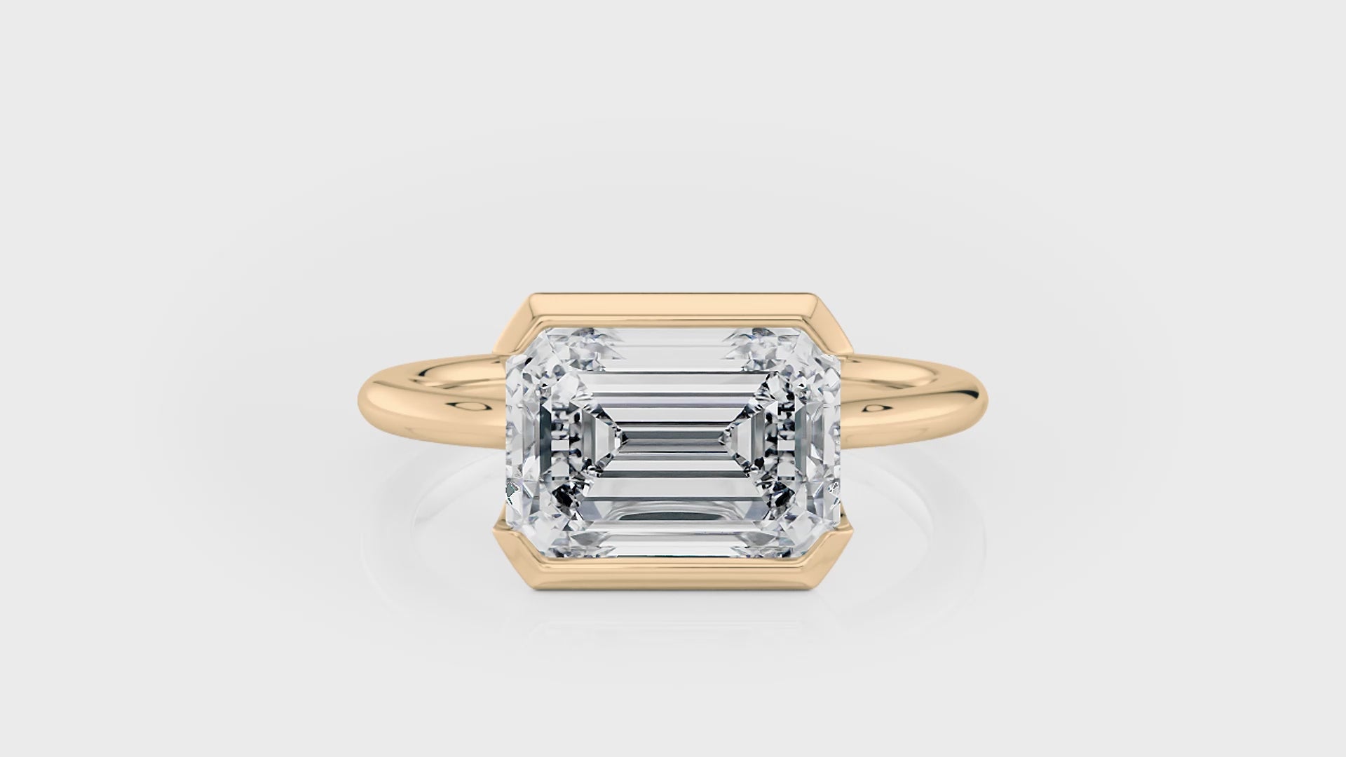 Open Bezel Solitaire Engagement Ring